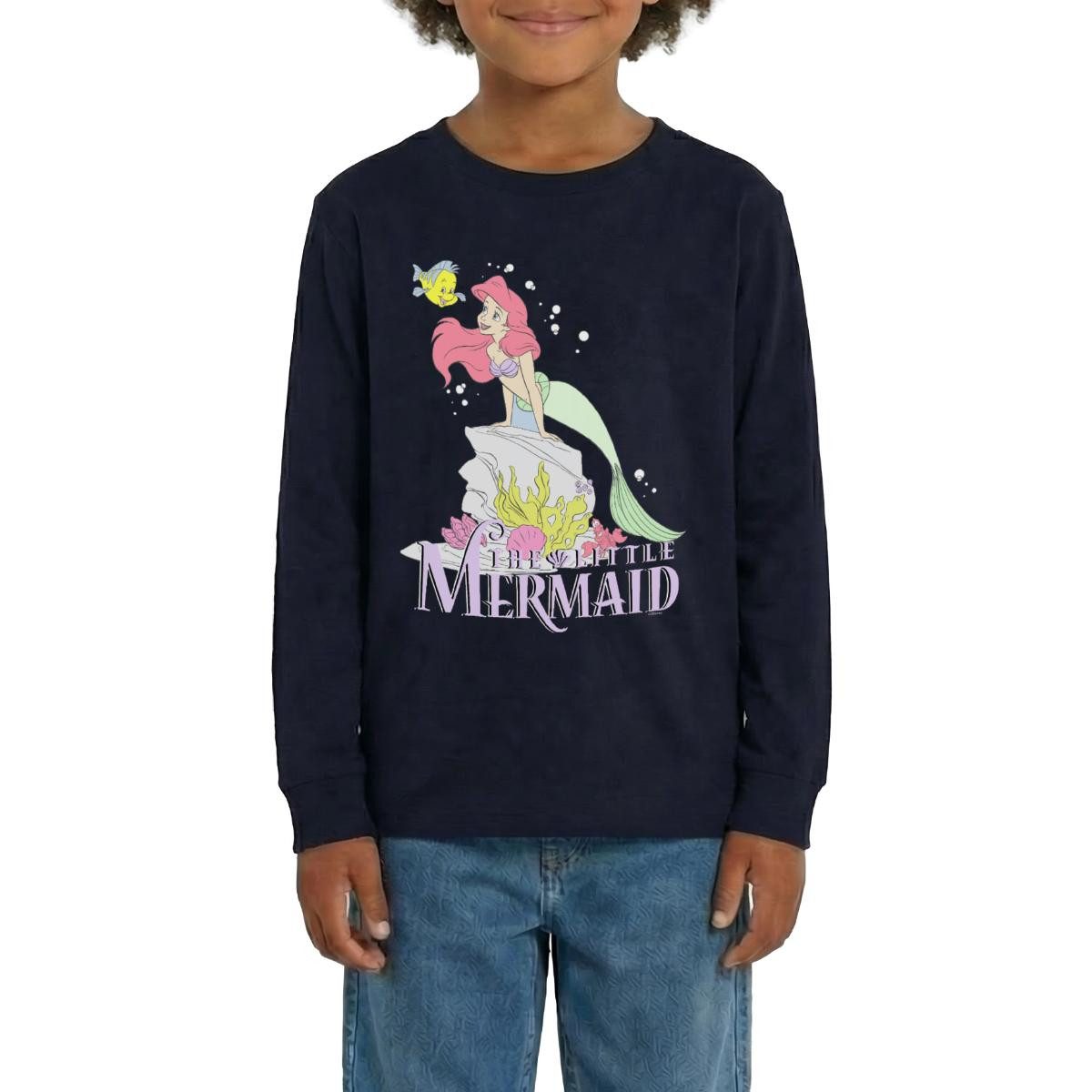 T-Shirt Arielle Die Kleine Meerjungfrau Auf Felsvorsprung Teenager Premium Lan