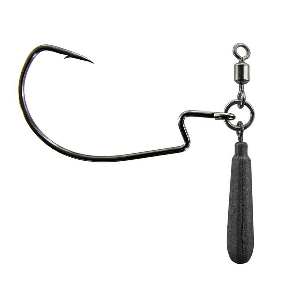 Jenzi Dropshot-Haken Jenzi Jig Rig Drop-Shot Haken mit Pendelblei rund 3Stk, (Packung, 3-St)