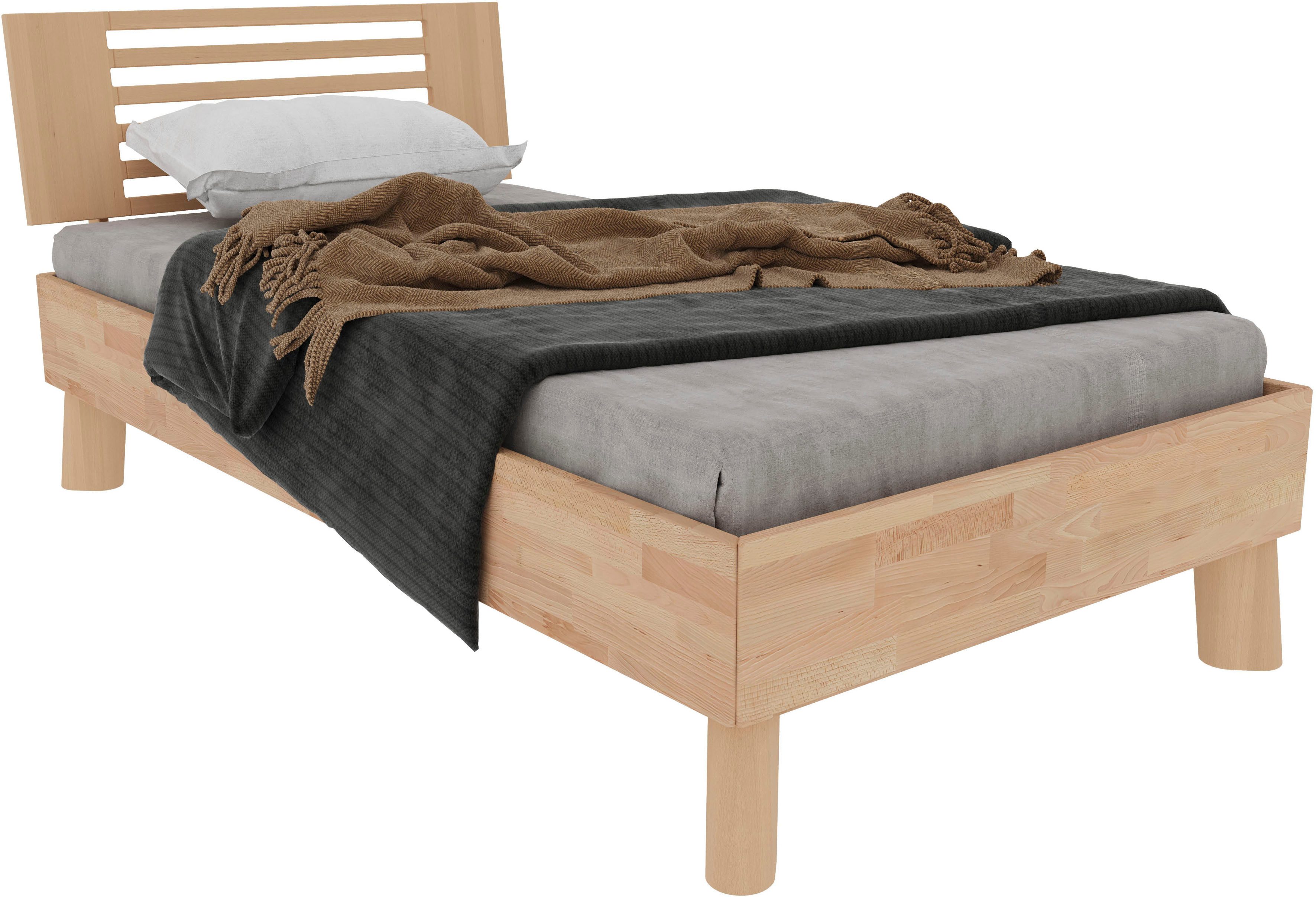Home affaire Massivholzbett Chavot III, wahlweise in Kernbuche oder Wildeic günstig online kaufen