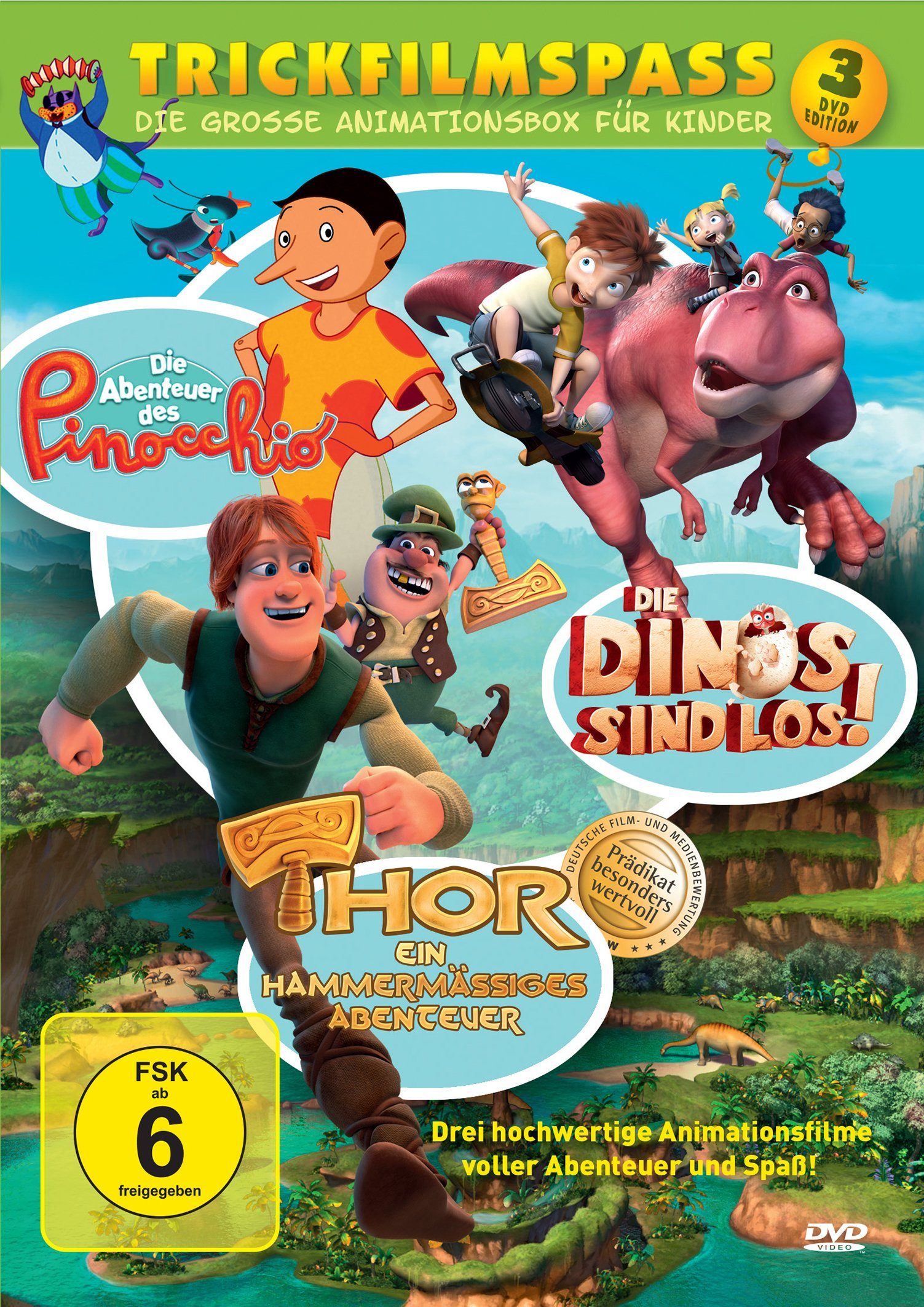 PLAION DVD Trickfilmspaß - Die große Animationsbox für Kinder (3 DVDs)