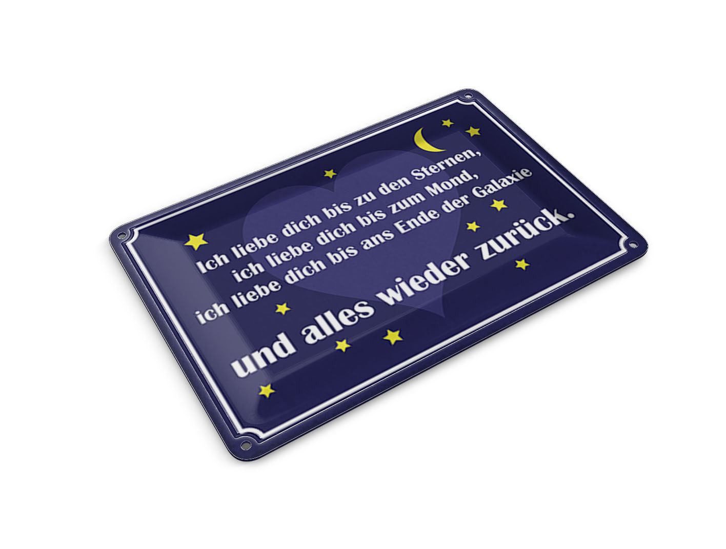 Femer GmbH Postkarte Spruch 10x14 cm Ich liebe dich bis zu den Sternen, unfrankiert