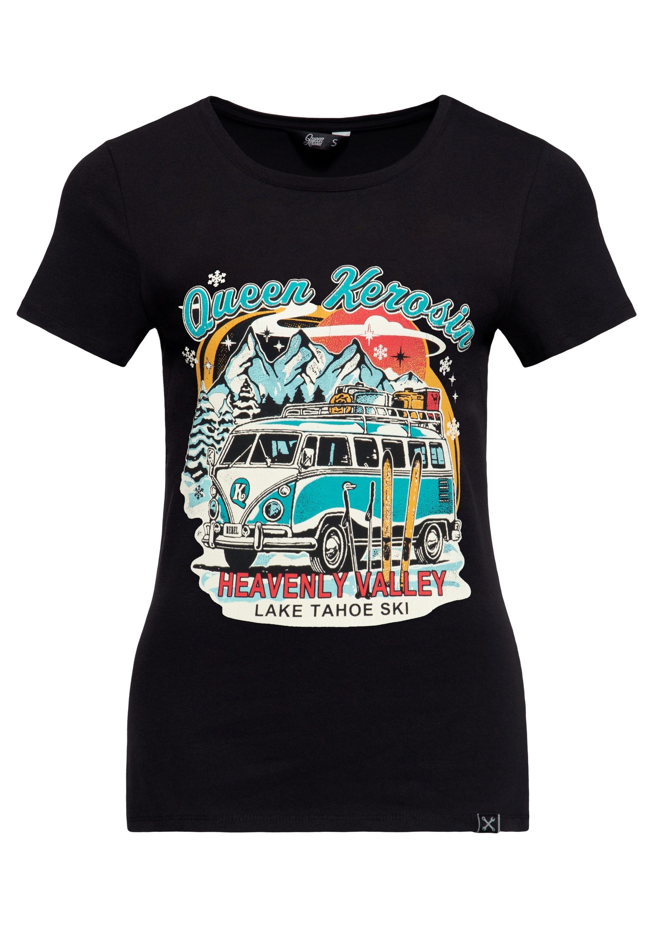 QueenKerosin Print-Shirt Heavenly Valley (1-tlg) mit Vintage-Print günstig online kaufen