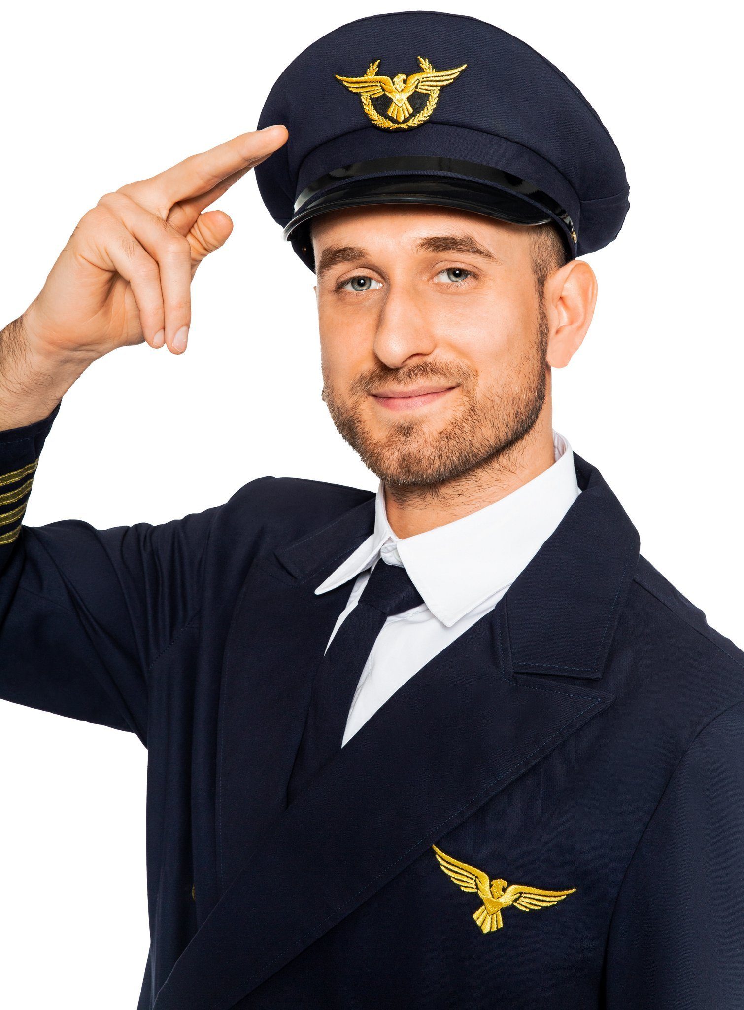 Maskworld Kostüm Pilotenmütze, Für Überflieger: Pilotenhut von MASKWORLD