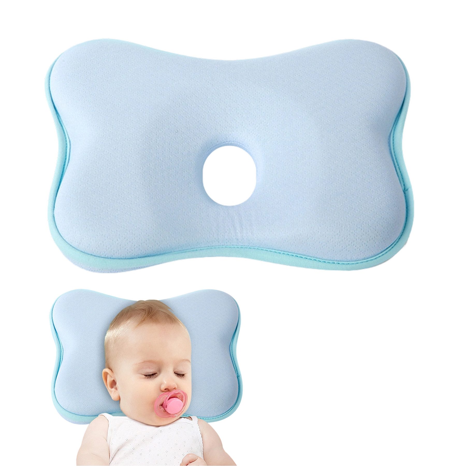 Babykissen Kopfkissen Memory-Schaum-Babykissen zur Nackenunterstützung