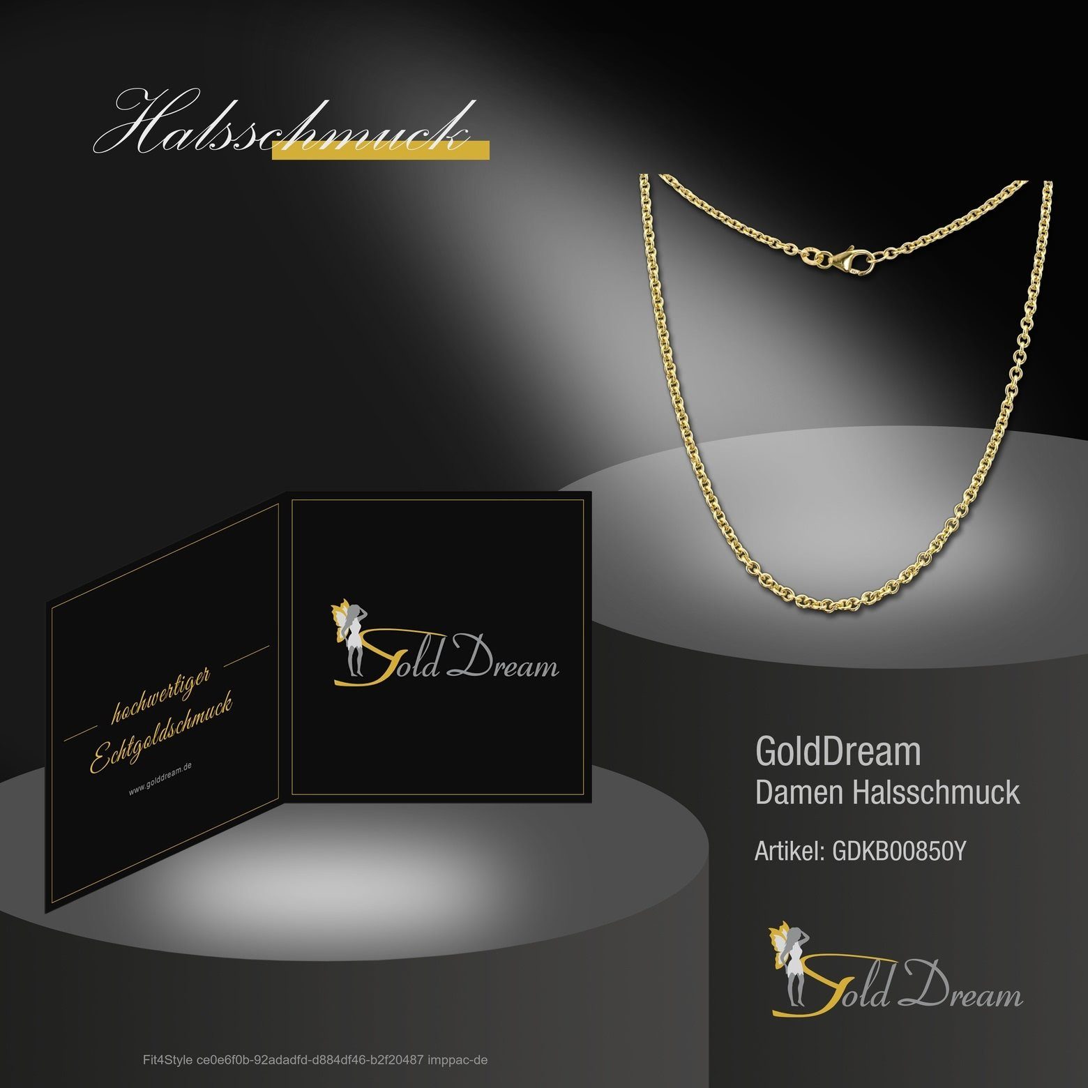 Halskette GoldDream Colliers GoldDream 333 Karat, Damen 8 Gelbgold goldfarb Colliers - (Collier), Halskette 50cm, Farbe: Goldkette 50cm Damen