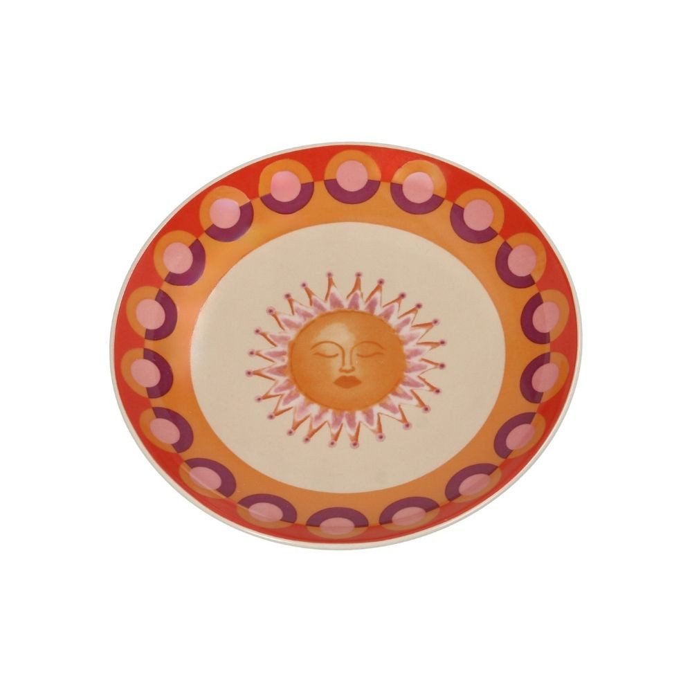 Kersten BV Speiseteller Teller Steingut Multi - Sonne, (1 St), 16cm Durchmesser