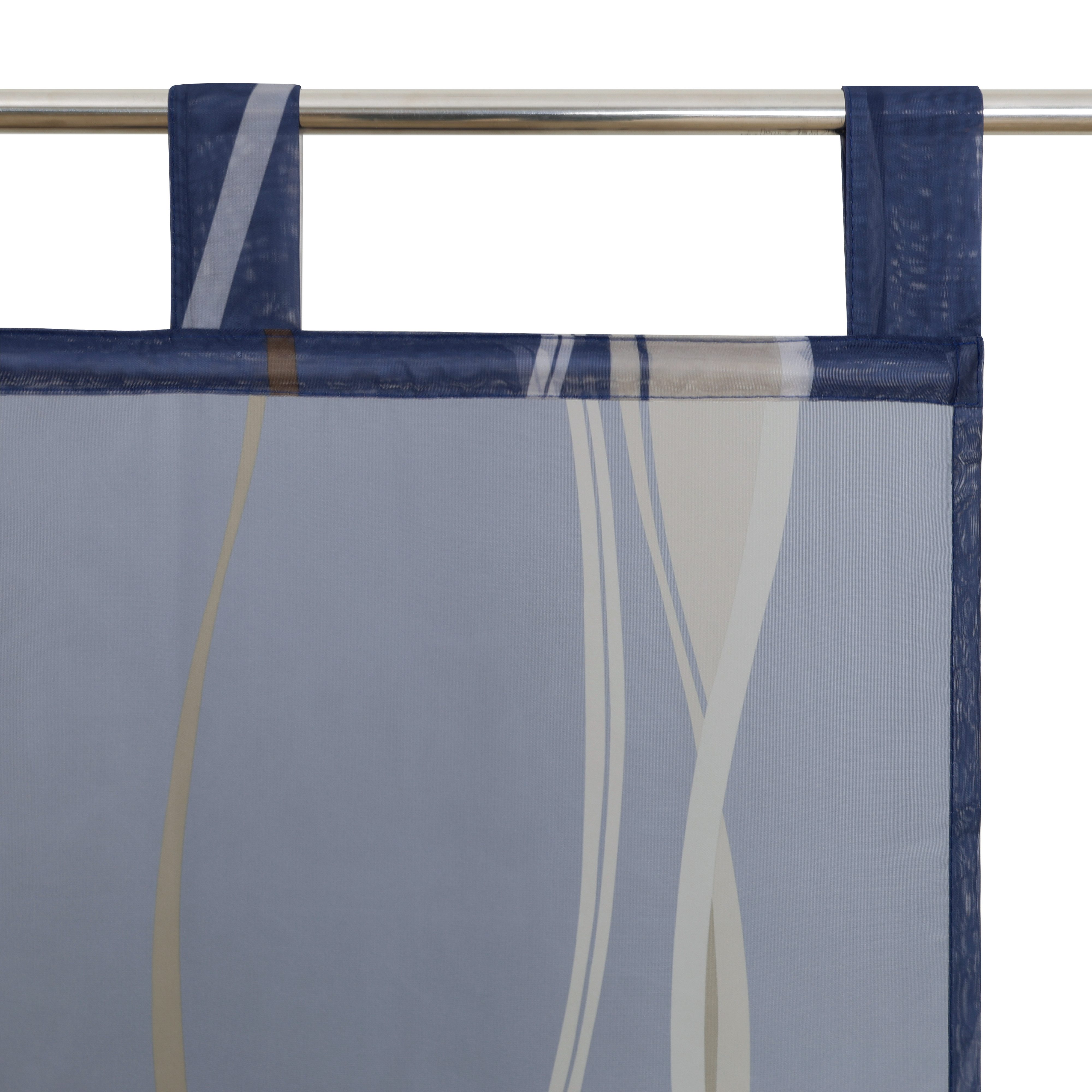 OTTO home Schiebegardine Dimona (2 St), Schlaufen, transparent, Voile, 2er-Set, Fertiggardine, inkl. Beschwerungsstange, Wellen