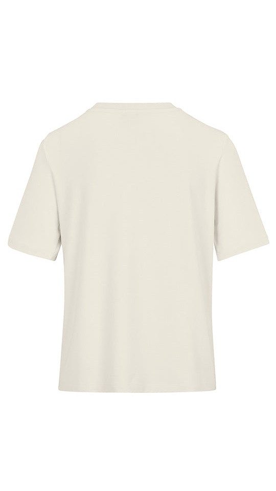 Faber Rundhalsshirt Basic-Shirt mit Viskosestretch in Farbe Champagner