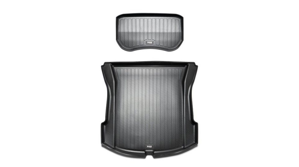 2befair Auto-Fußmatte Gummimatten Set Kofferraum (hinten und vorne) für,  für Tesla, Abriebbeständig und sehr robust