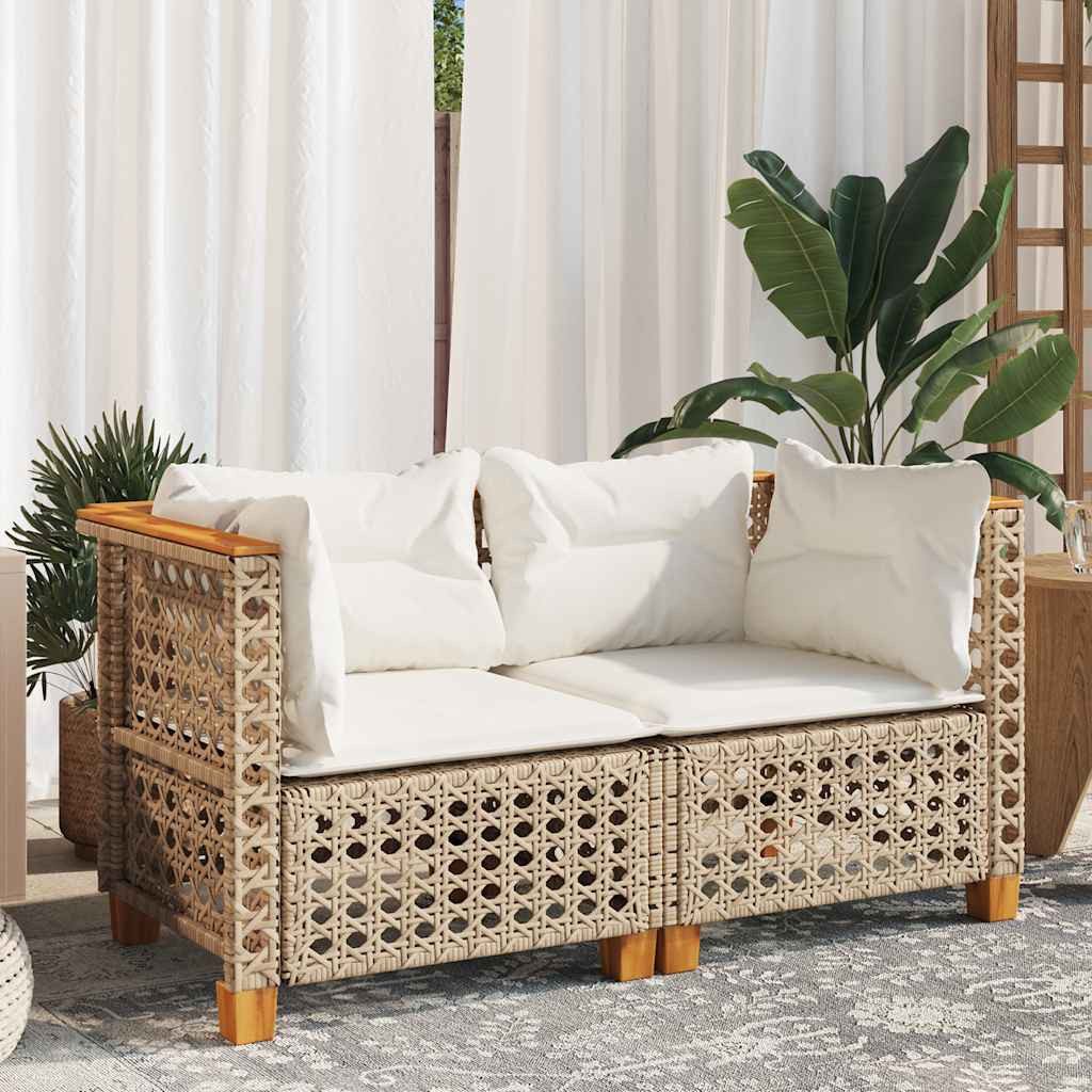 vidaXL Loungesofa Garten-Ecksofas mit Kissen 2 günstig online kaufen