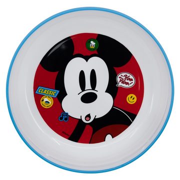 Disney Kindergeschirr-Set Disney Mickey Maus Kinder Geschirr-Set 3 tlg (3-tlg), 1 Personen, Kunststoff, antirutsch Becher Teller Schüssel