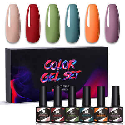 Scheiffy Nagellack-Set 8.5 ml 6 Farben Nagellack Set 6 pcs, DIY-Nagelkunst, Nagellack-Set, für Anfänger und professionelle Nagelkünstler