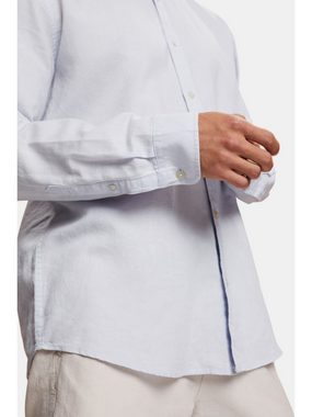 Esprit Langarmhemd Button-Down-Hemd aus Baumwolle und Leinen