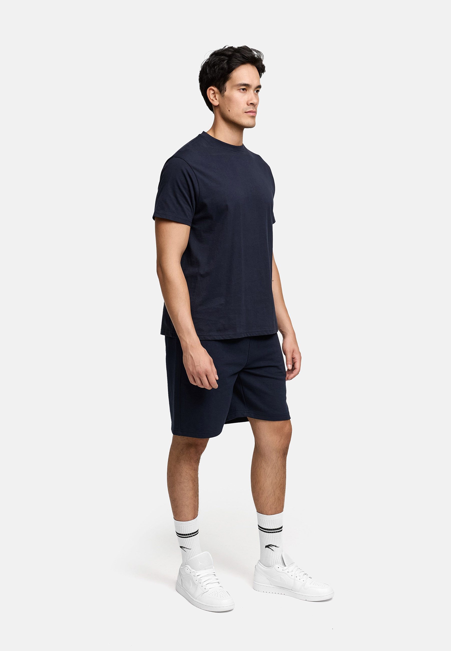 Indicode Freizeitanzug Herren Comfy Shirt Herrenshorts Set (2-tlg), mit praktischen Seitentaschen an der Shorts