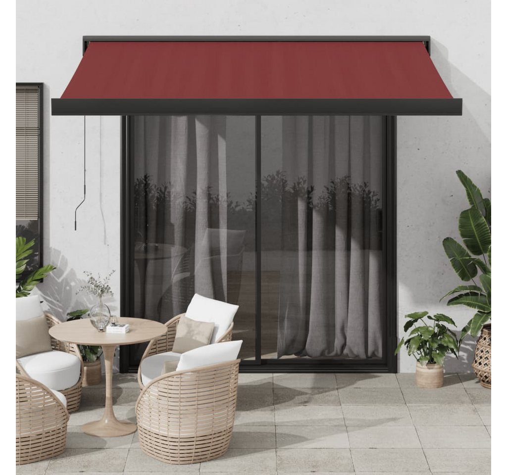 Thumbnail - vidaXL Markise Markise Manuell Weinrot 300x250 cm Aluminium