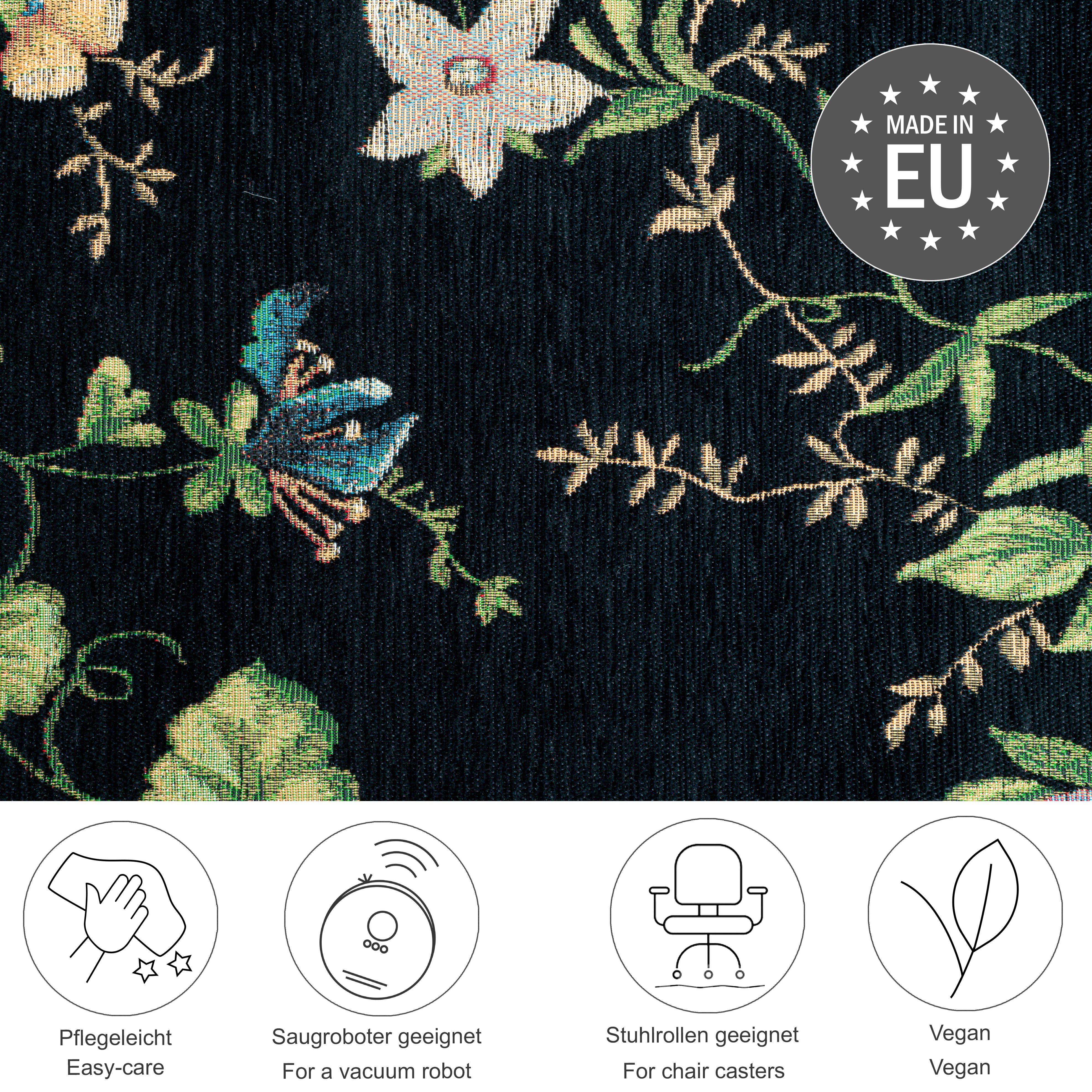 THEKO Bettumrandung Flomi Sagrini, Höhe 3 mm, (3-tlg), Teppich-Set, Flachgewebe, Pastell-Farben, Blumen Design, mit Bordüre – Bild 2 von 5