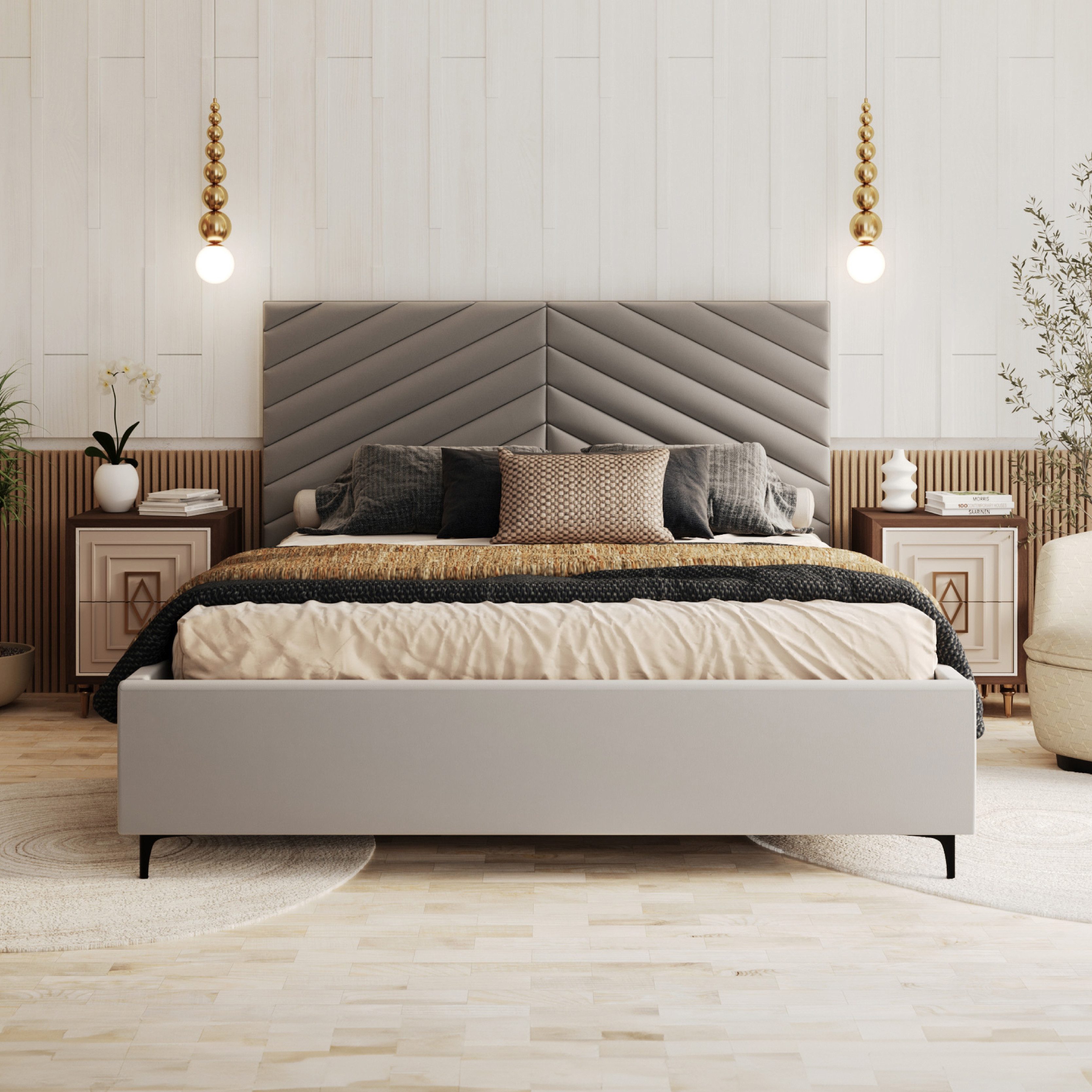 FDM Polsterbett Polsterbett MISTERO 90x200, 120x200, 140x200, 160x200, 180x200 cm, Hebbarer Metallrahmen, Bettkasten, ohne Matratze