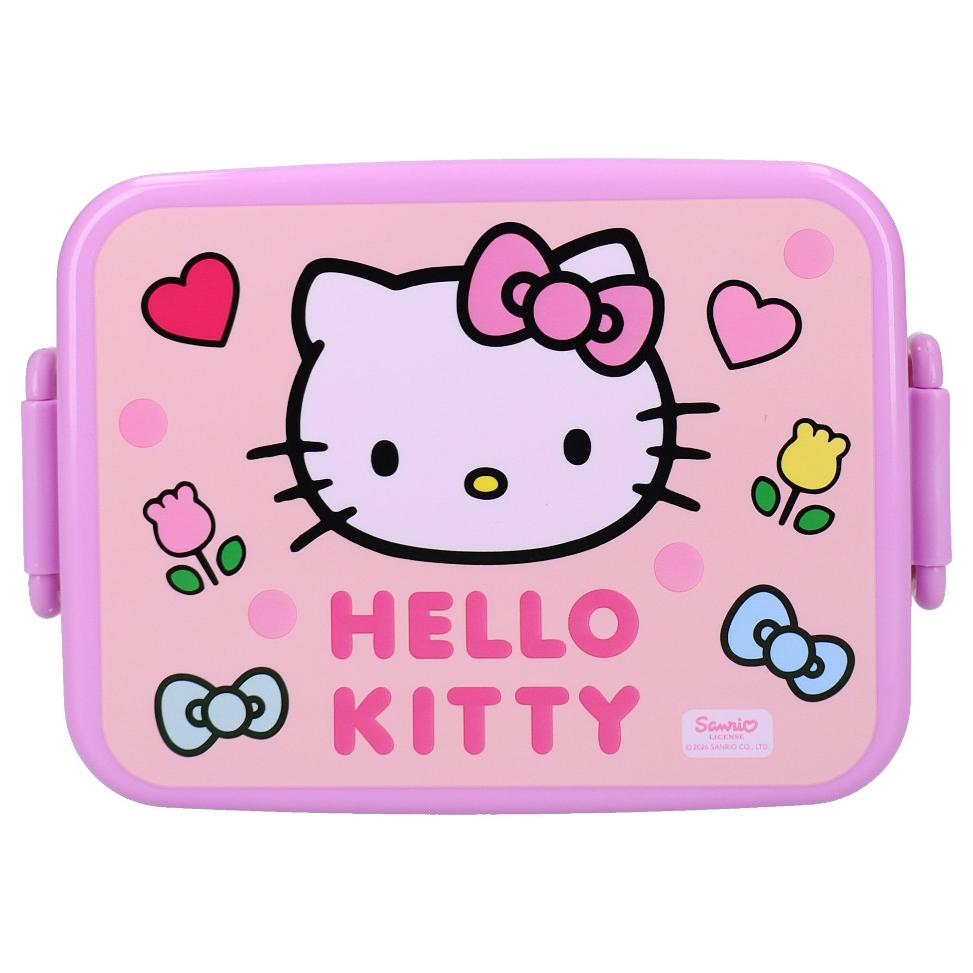 Hello Kitty Lunchbox Brotdose Kinder Lunchbox Vesperdose Pausenbox mit Verschluss, (Packung)