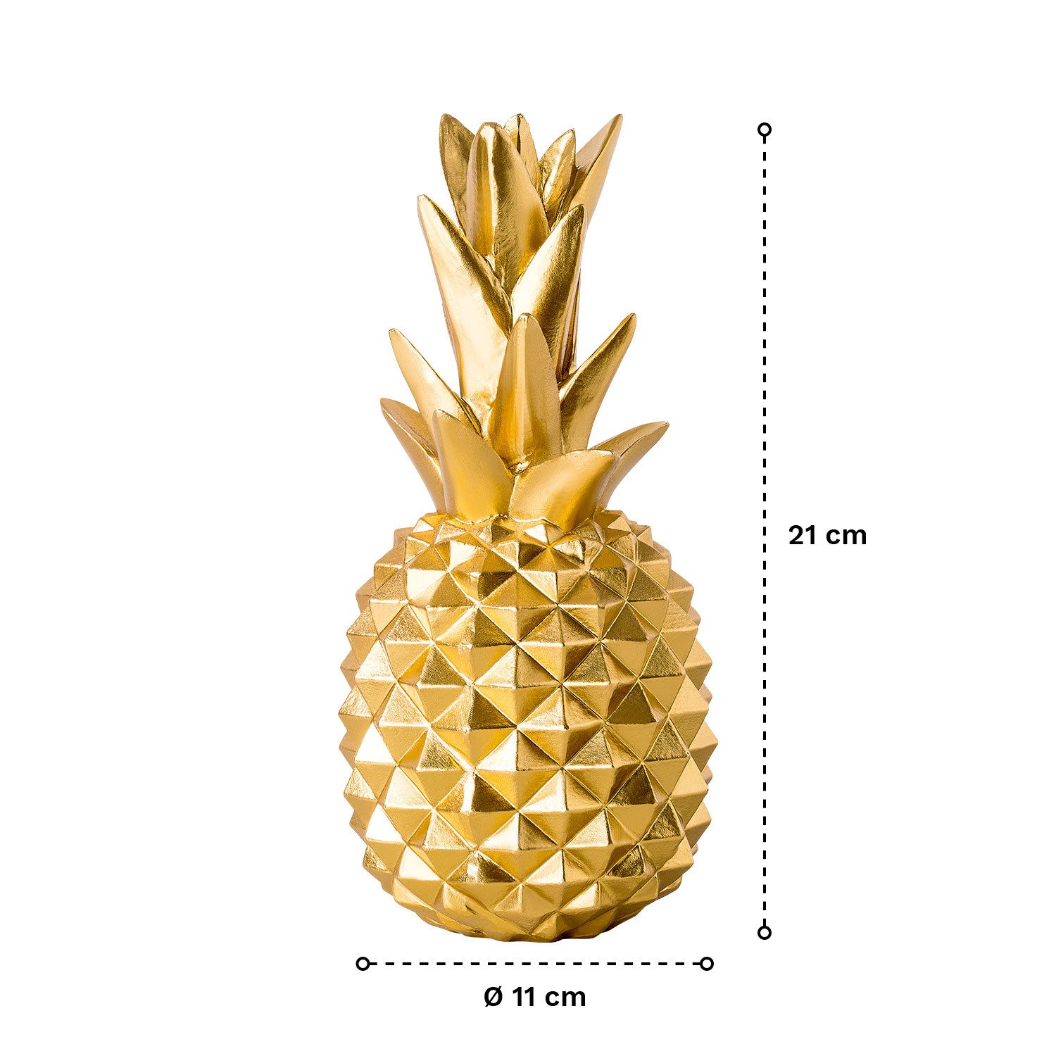 shelfmade Dekofigur Deko Ananas Wohnzimmer Tischdeko aus Kunstharz - Ananas aus Polyresin – Bild 3 von 5