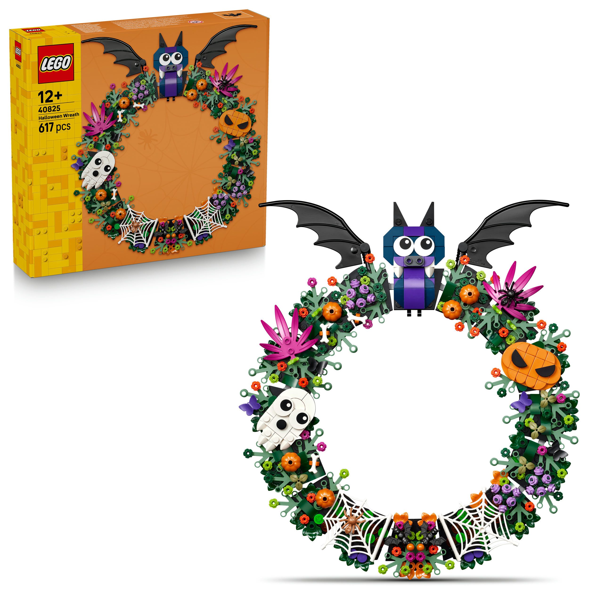 LEGO® Halloweenkranz (40825), LEGO LEGO Iconic Konstruktionsspielsteine, (617 St), Made in Europe