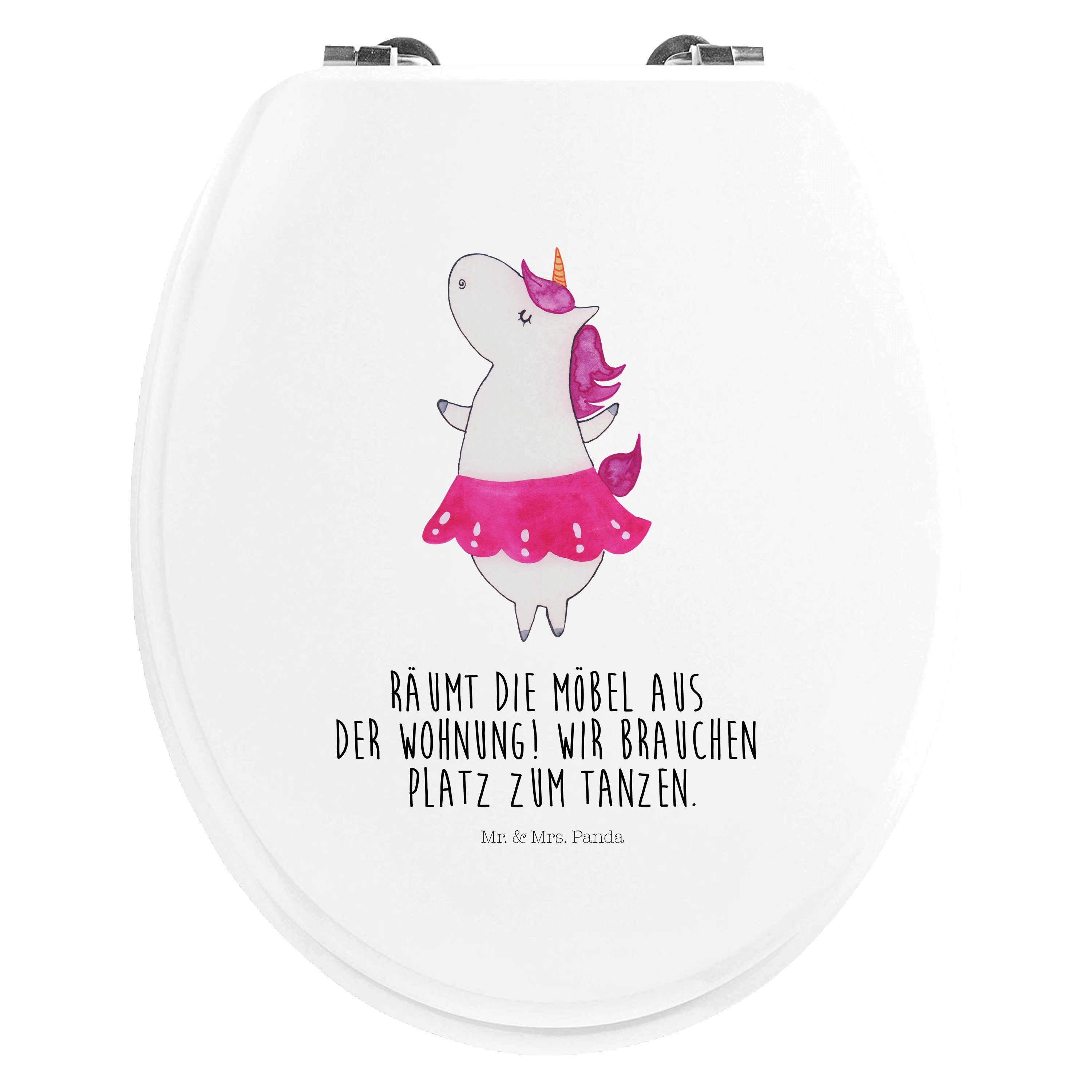 WC-Sitz Einhorn Ballerina - Weiß - Geschenk, WC-Sitz, Einhörner, Toilettendec