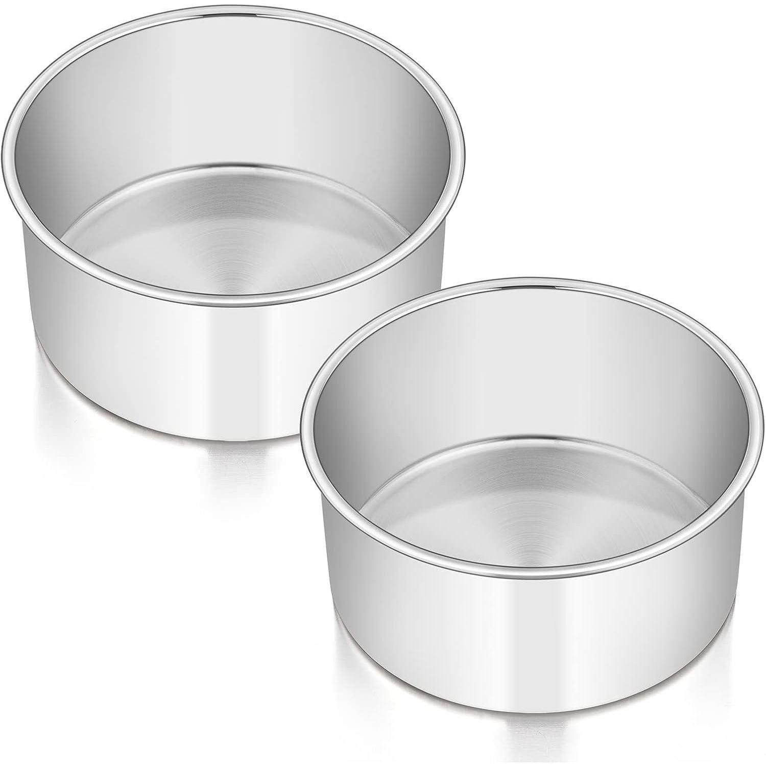 LuxusKollektion Backform Runde Backform Edelstahl 16cm Tortenform 2er Set 7cm Tief, (1-tlg)