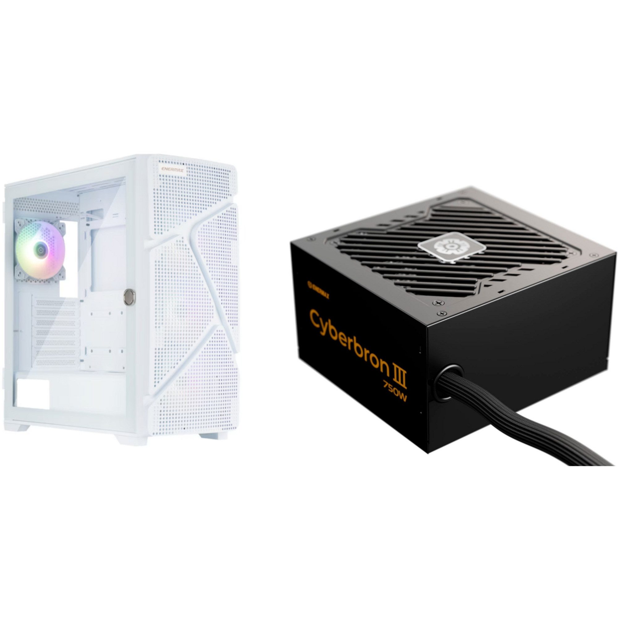 Enermax PC-Gehäuse Enermax MarbleShell MS31 RGB + Cyberbron III 750W