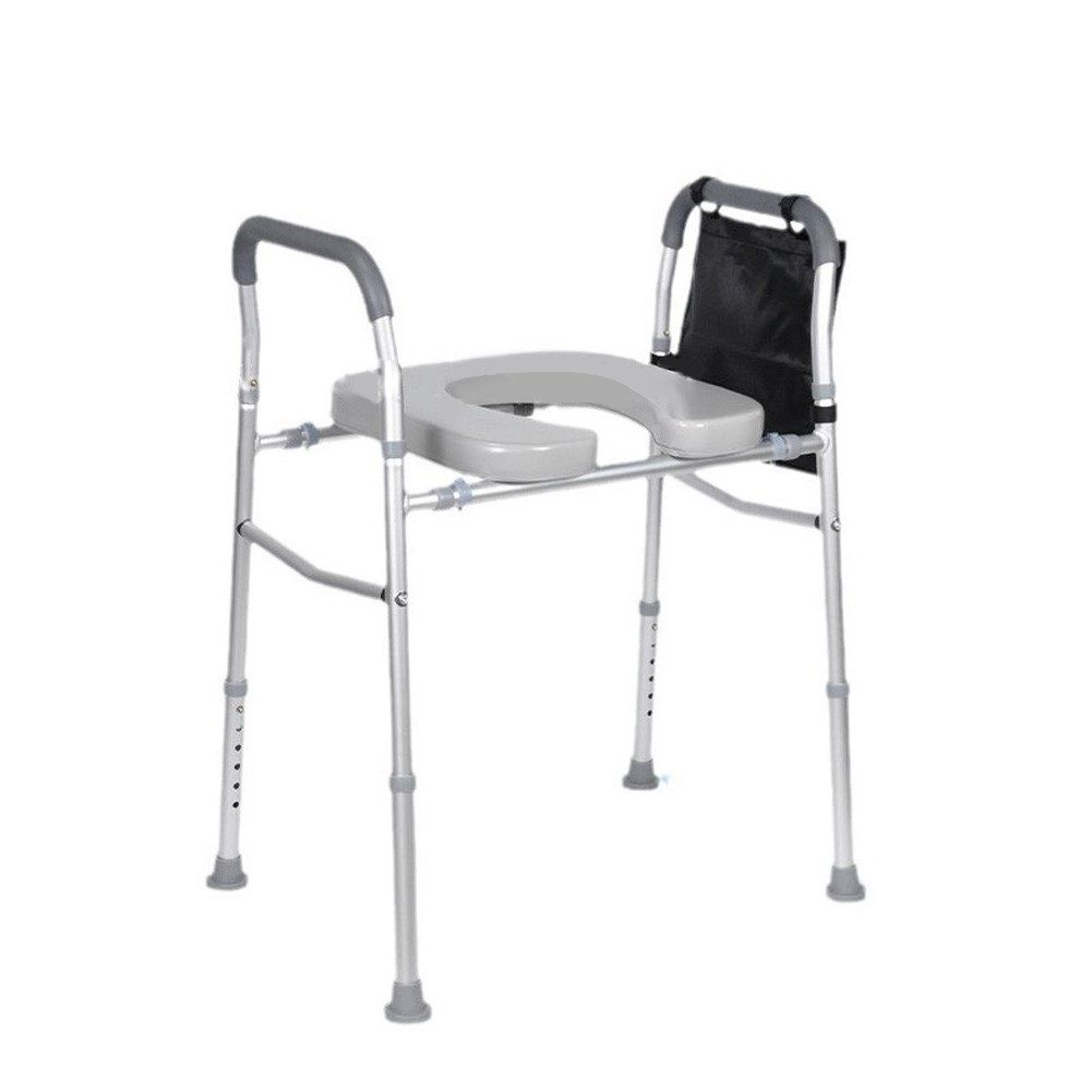GarveeMore Hygienehocker Erhöhter Toilettensitz mit Griffen verstärktem und rutschfestem Design, 300lbs Einstellbare Breite & Höhe Toilettensitzerhöhung Für Senioren
