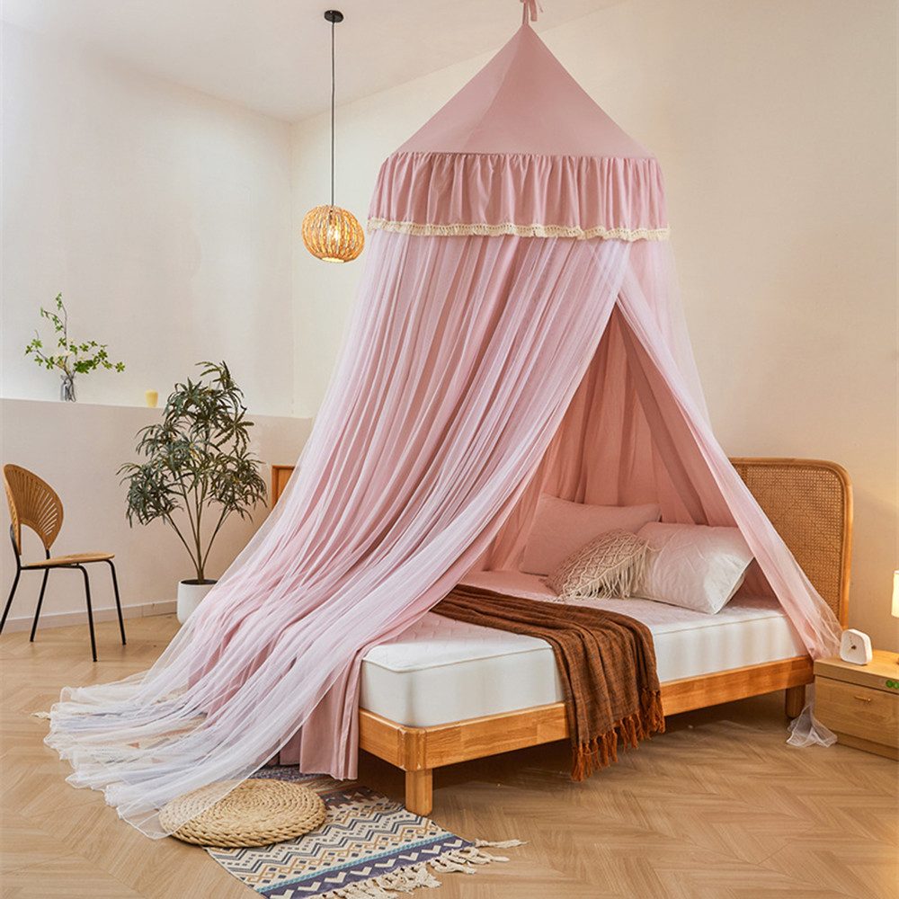 BTTO Betthimmel Runde Doppelbett Betthimmel Baldachin Kinderzimmer Betthimm günstig online kaufen