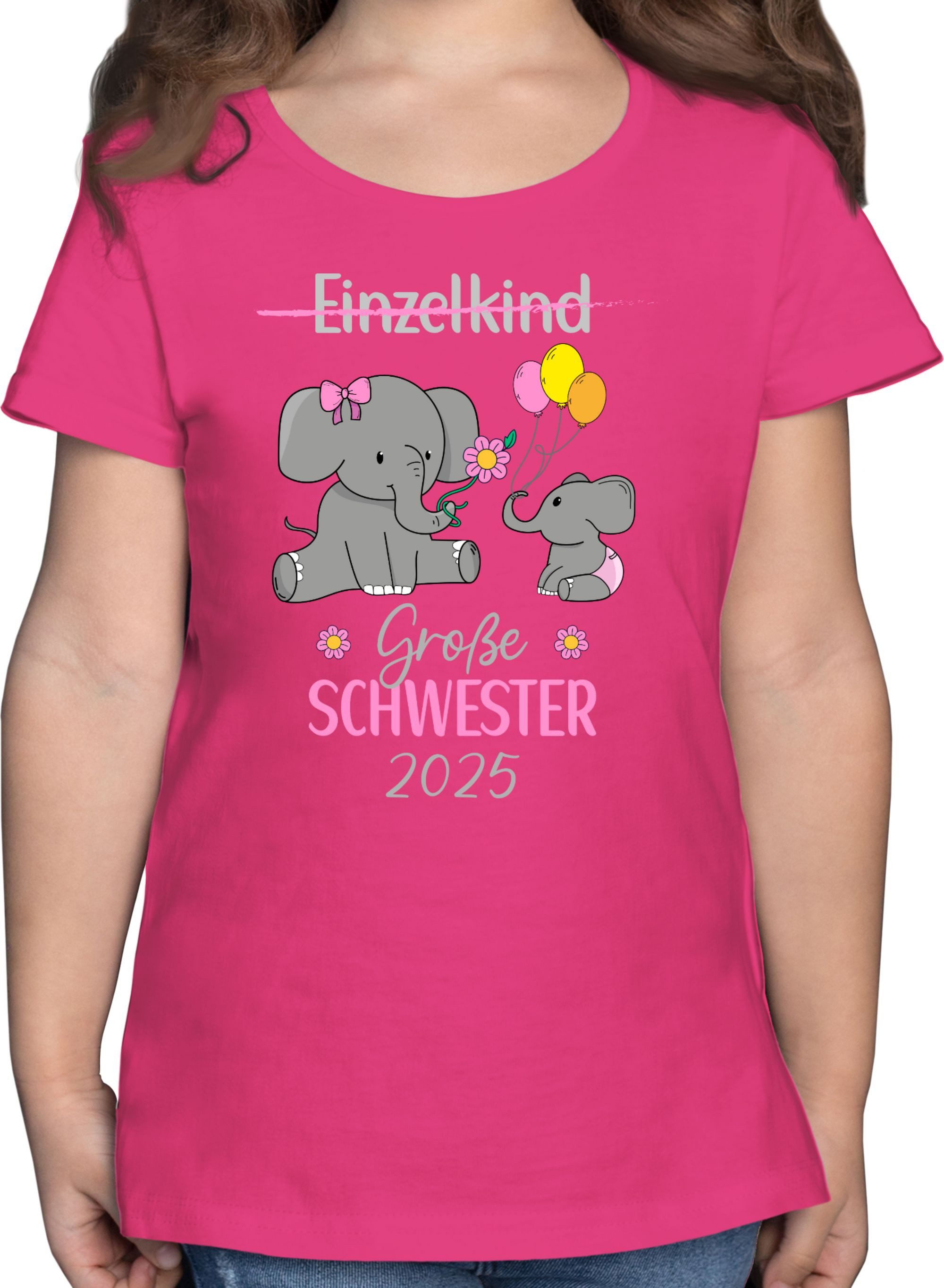 T-Shirt Ich bin jetzt große Schwester Geburt Einzelkind