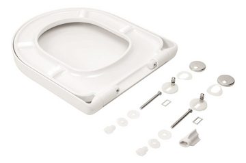 Calmwaters WC-Sitz Honest, Weiß, Duroplast, Absenkautomatik, D-Form, Antibakteriell
