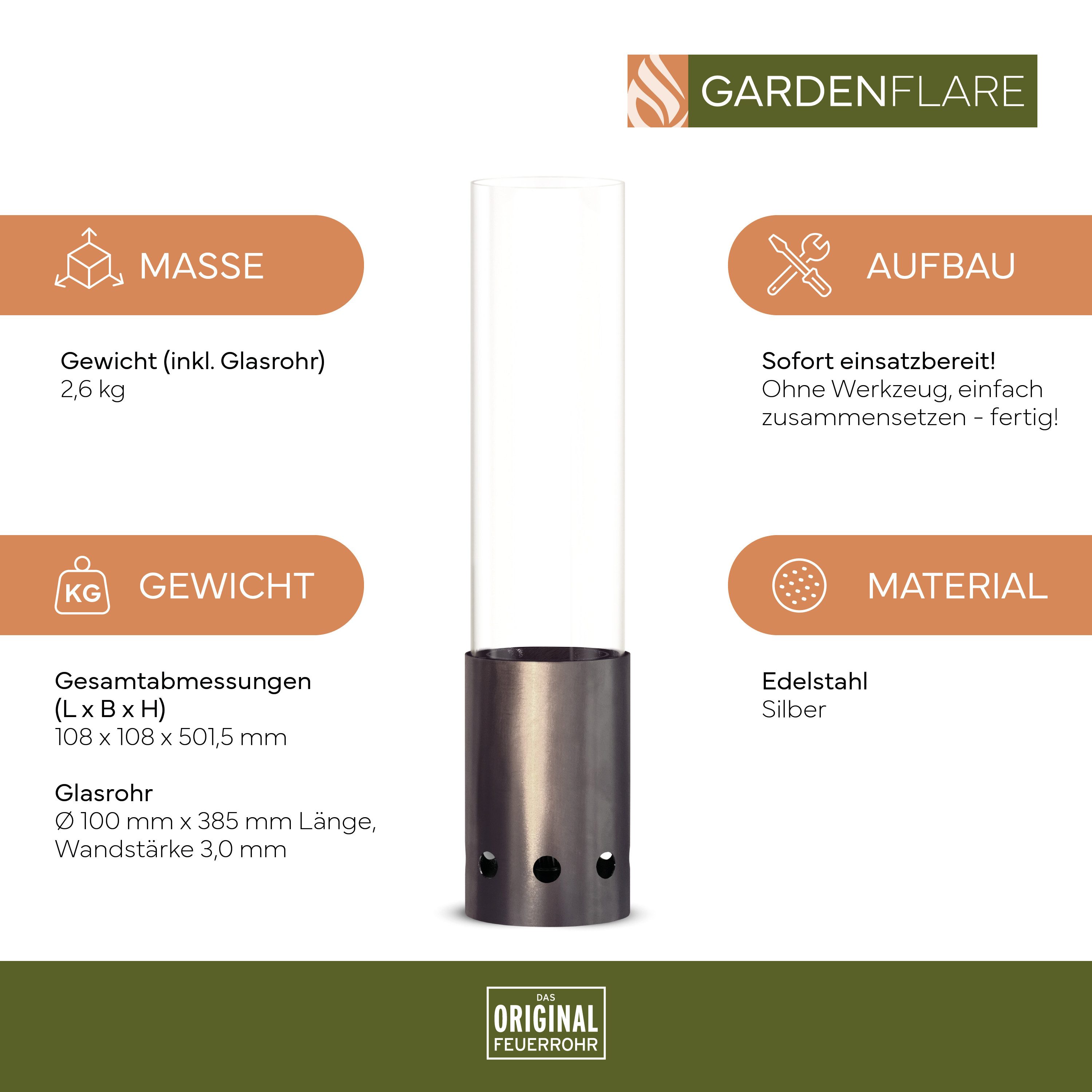 Gardenflare Feuerschale Tischfeuer