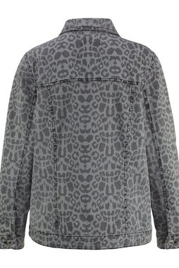 MIAMODA Jeansjacke Jeansjacke Animalprint Langarm