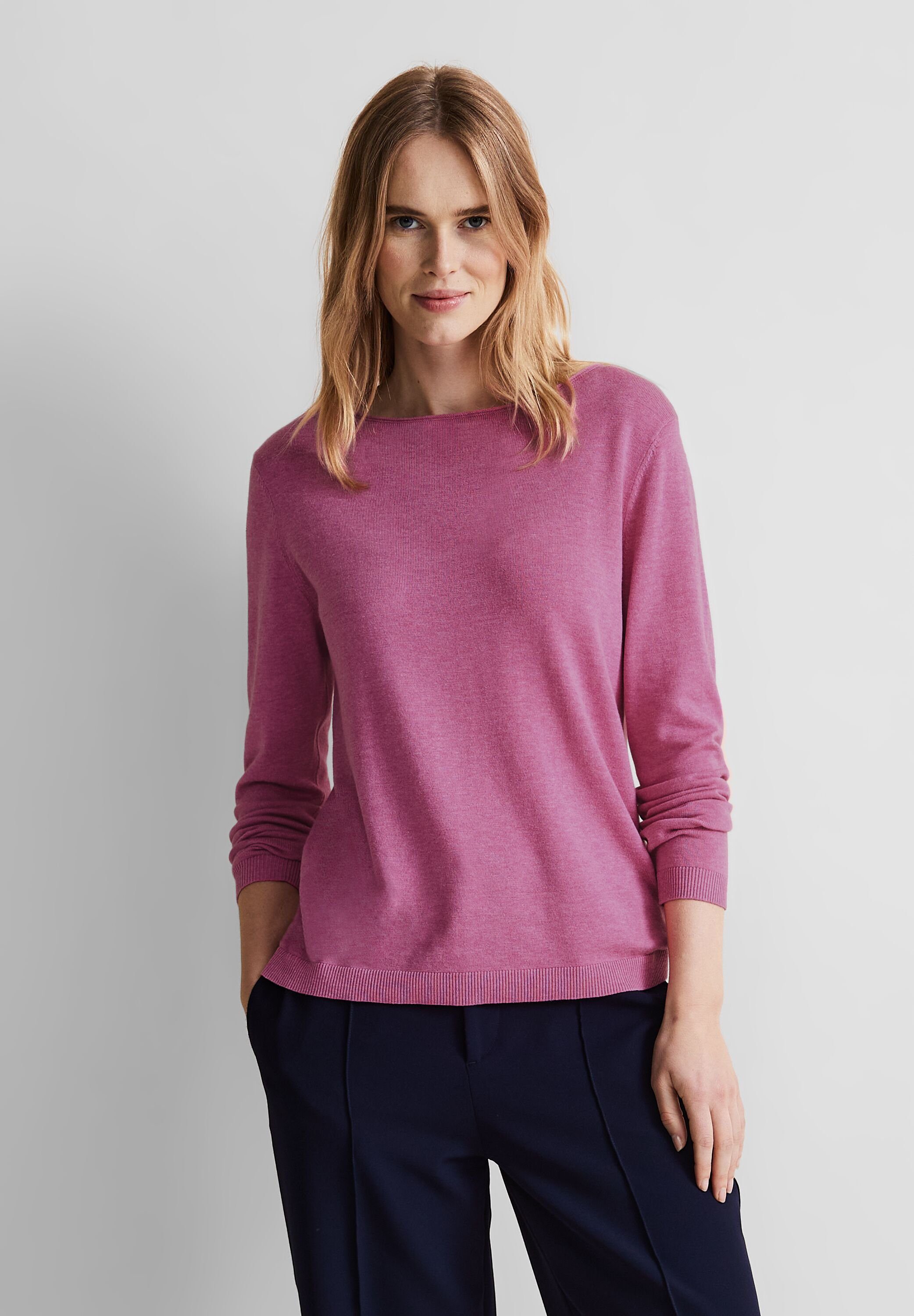 STREET ONE Strickpullover mit U-Boot-Ausschnitt