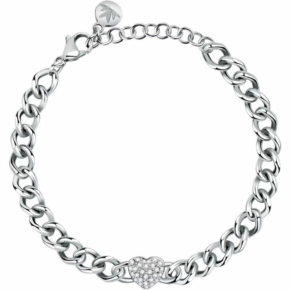 MORELLATO Kette mit Einhänger Romantic steel bracelet with Incontri SAUQ16 crystals