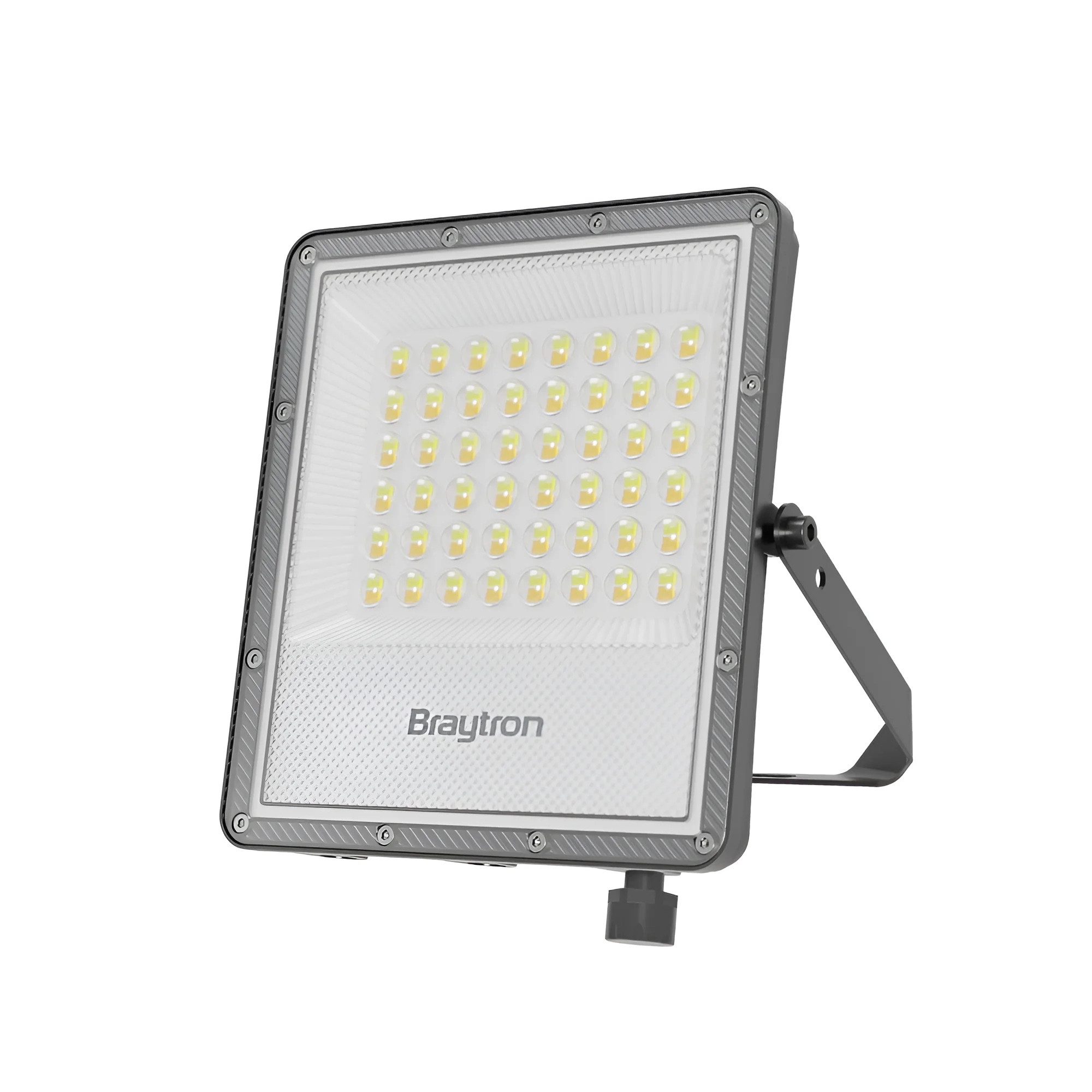 Braytron LED Außen-Wandleuchte LED Fluter Außenstrahler 50W 5500lm 3CCT IP65 Flutlicht wetterfest, LED fest integriert, Neutralweiß, Kaltweiß, Warmweiß, Energieeffizient, Wetterfest, 3 Lichtfarben (CCT)