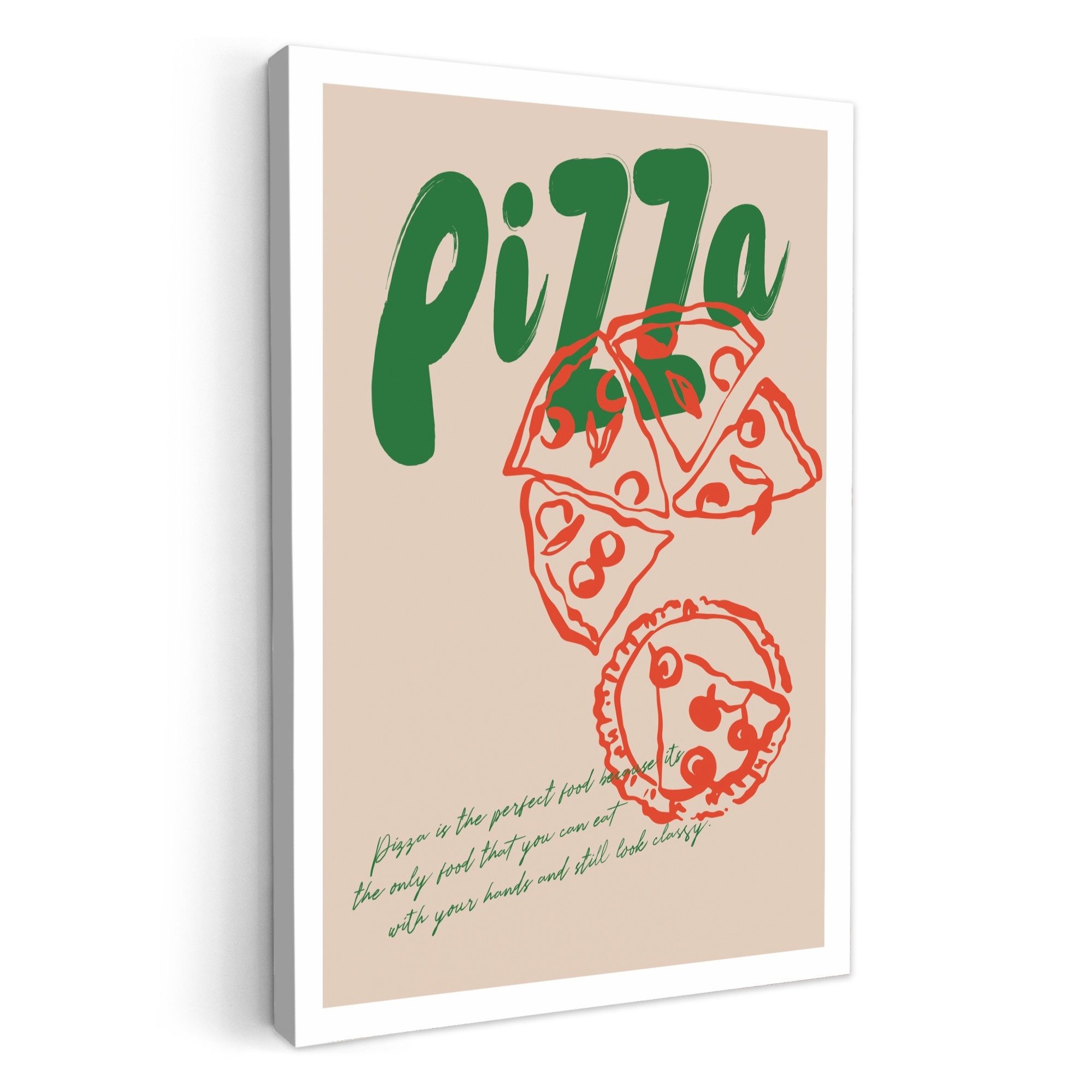 OneMillionCanvasses® Leinwandbild Pizza - Lebensmittel - günstig online kaufen