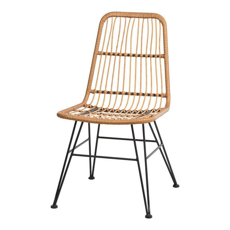 Depot Gartenstuhl »Outdoor-Stuhl Jarek« (Packung), aus Eisen, Polyrattan, B 57 Zentimeter, H 84 Zentimeter, T 48 Zentimeter