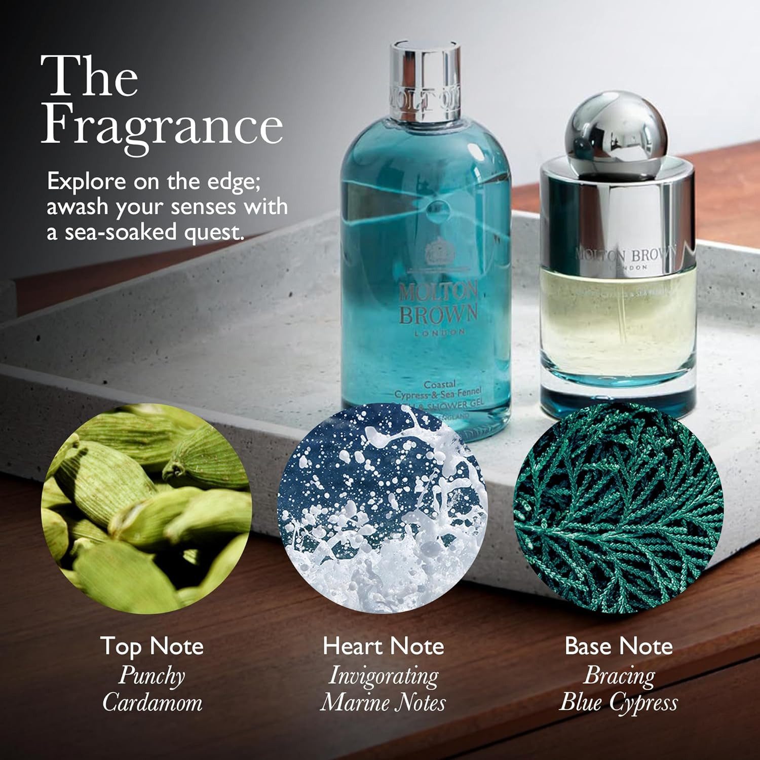 MOLTON BROWN Handseife Coastal Cypress & Sea Fennel edle Handseife, 1-tlg.