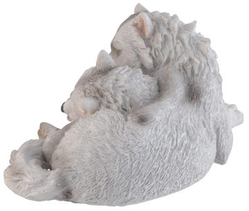 Vogler direct Gmbh Dekofigur 2 Polarwölfe kuscheln, aus Kunststein, handbemalt