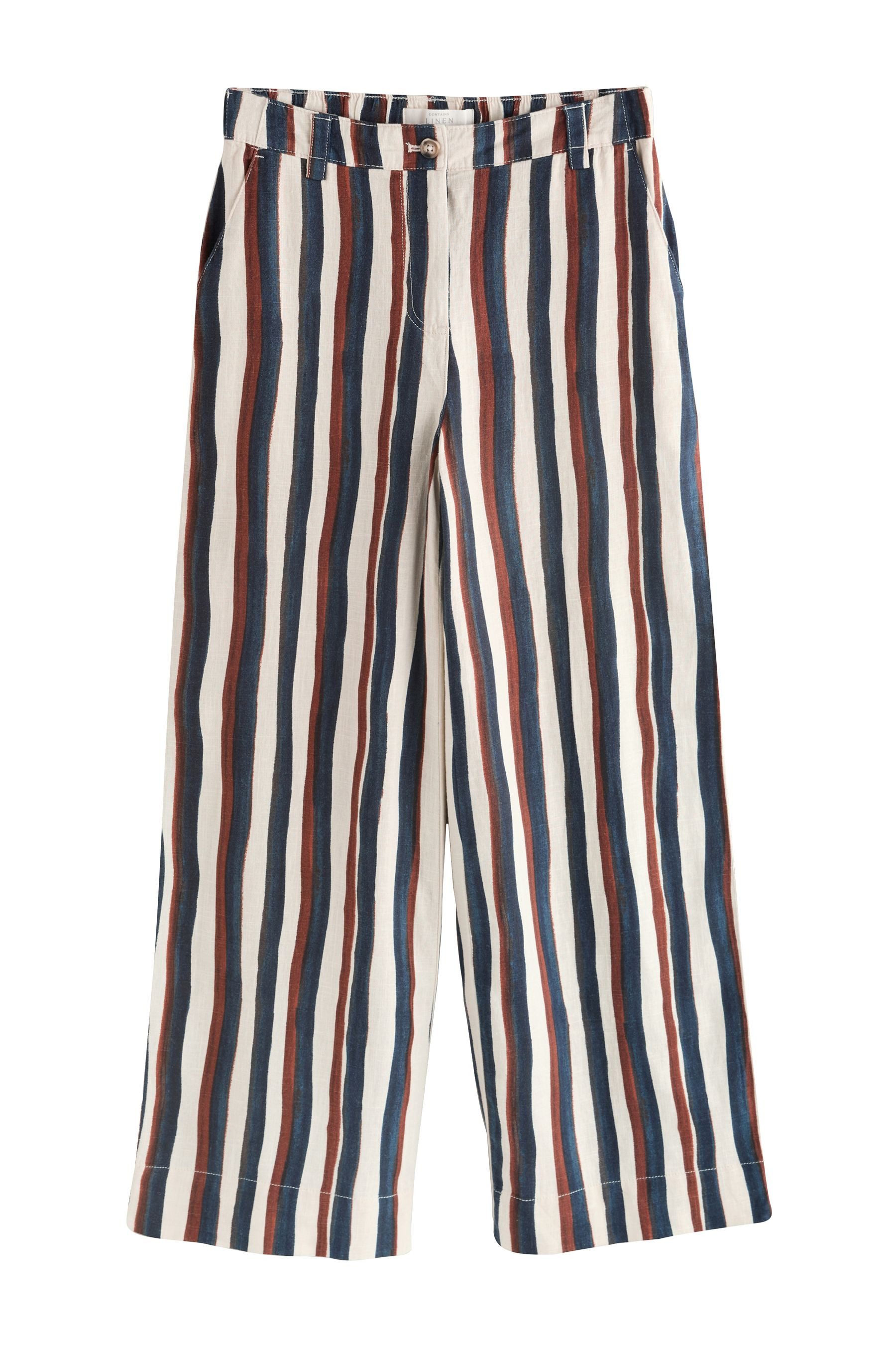 Next Palazzohose Hose mit weitem Bein aus Leinenmischung, Kurzgröße (1-tlg) günstig online kaufen