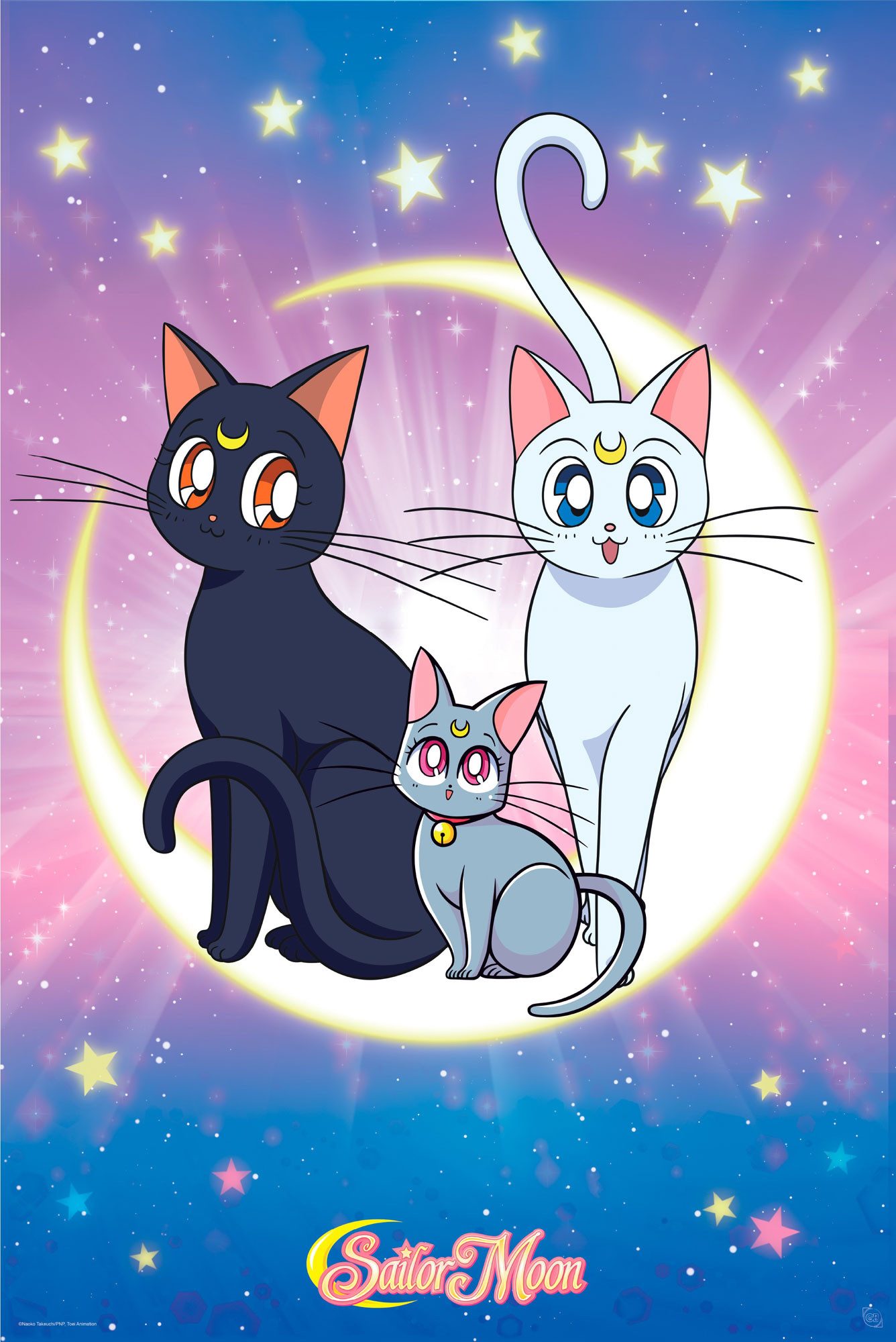 Poster Sailor Moon - Poster - Luna, Artemis & Diana