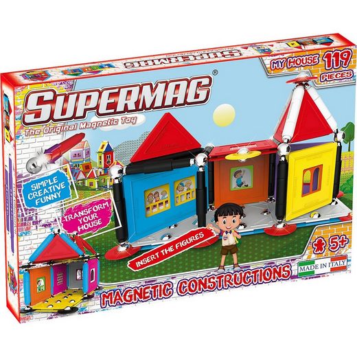 Supermag Magnetspielbausteine »Supermag House, 119 Teile«