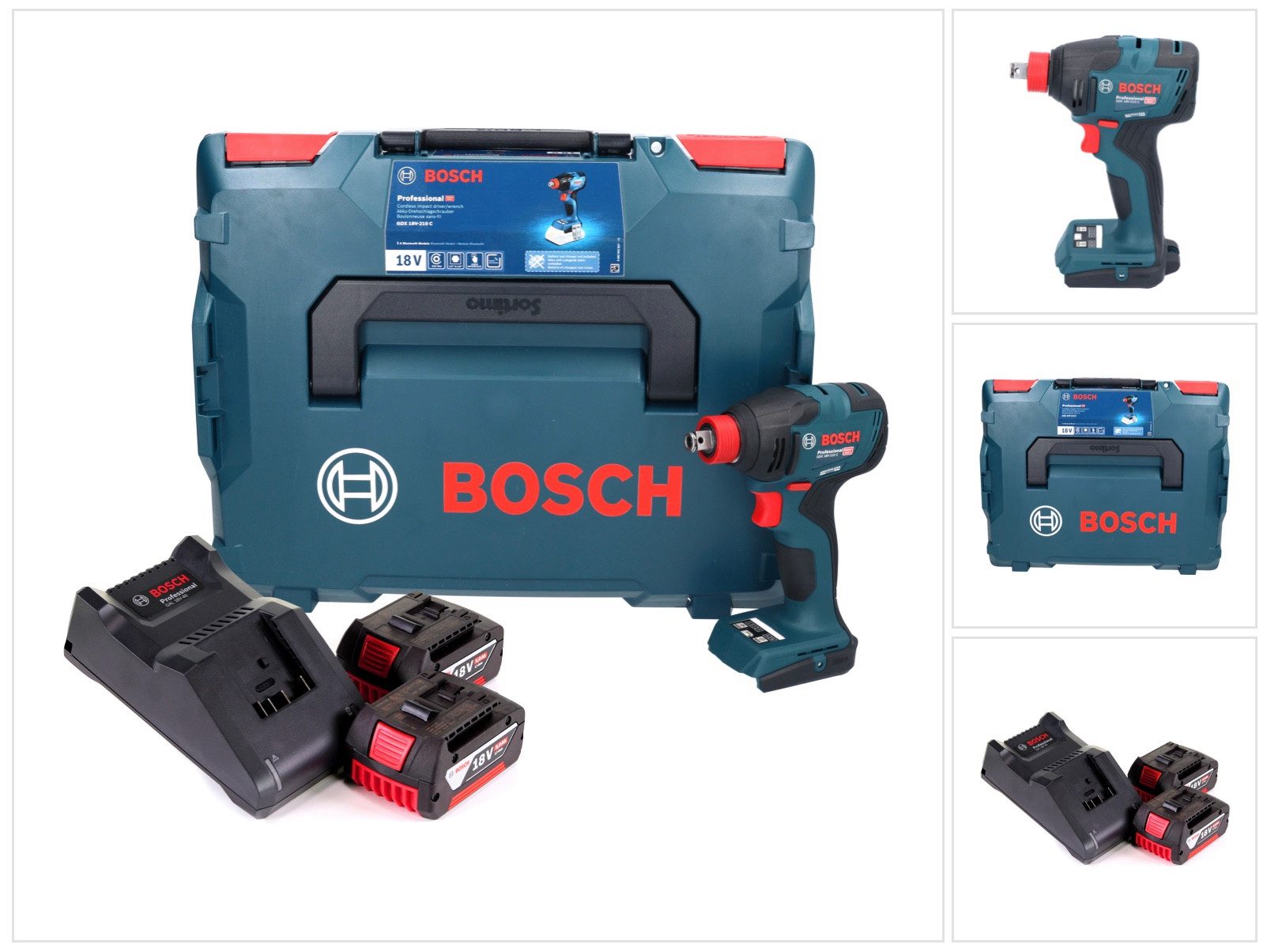 Bosch Professional Akku-Schlagschrauber GDX 18V-210 C Professional Akku Drehschlagschrauber 18 V 210 Nm
