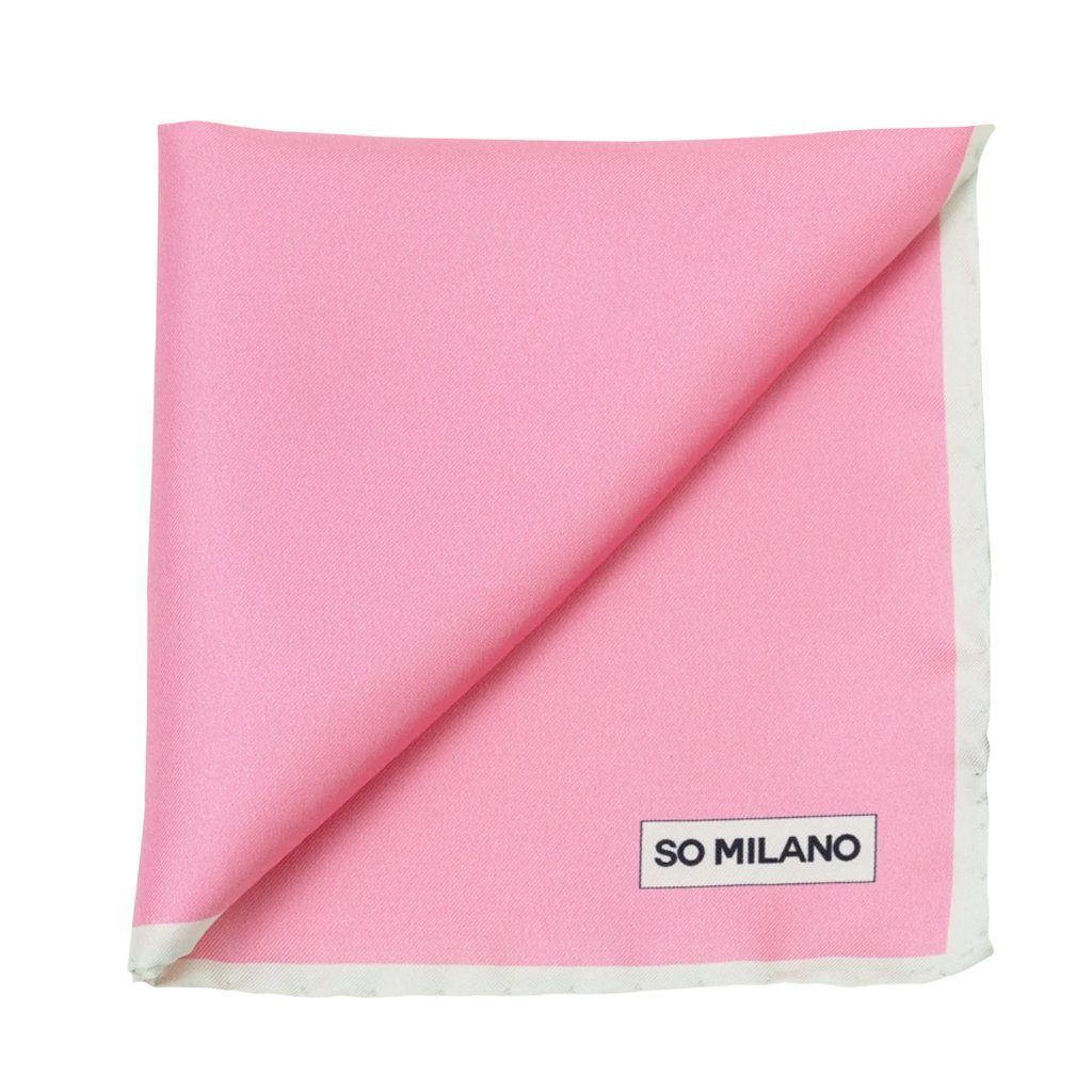 So Milano Einstecktuch EDGE, Made in Italy Rosa