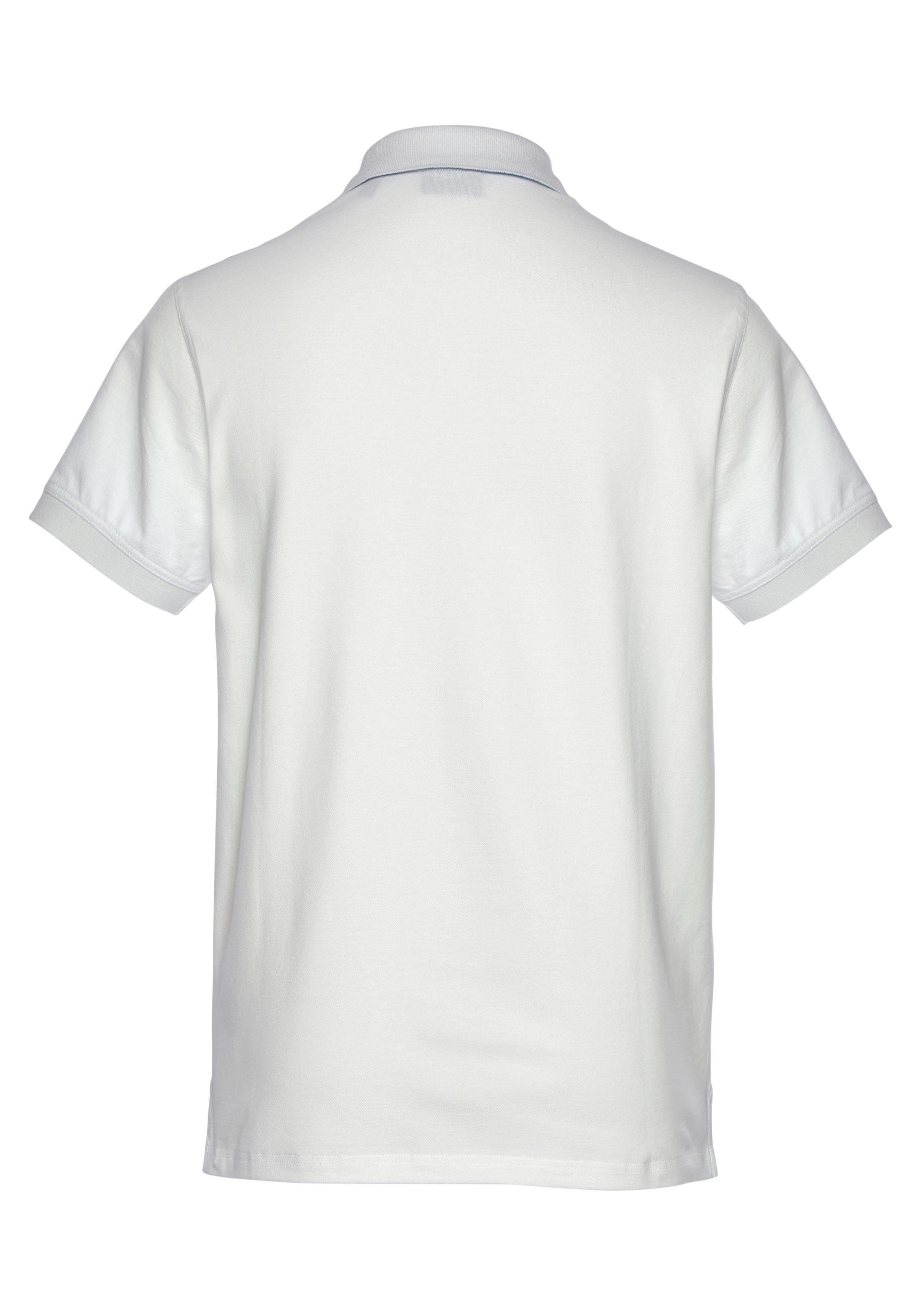 weiß-kontrastfarbene RUGGER, Gant Elasthan CONTRAST COLLAR durch SS formstabil PIQUE Details Poloshirt