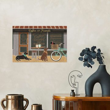 Posterlounge Wandfolie Veronique Charron, Kaffee und Freunde, Küche Illustration