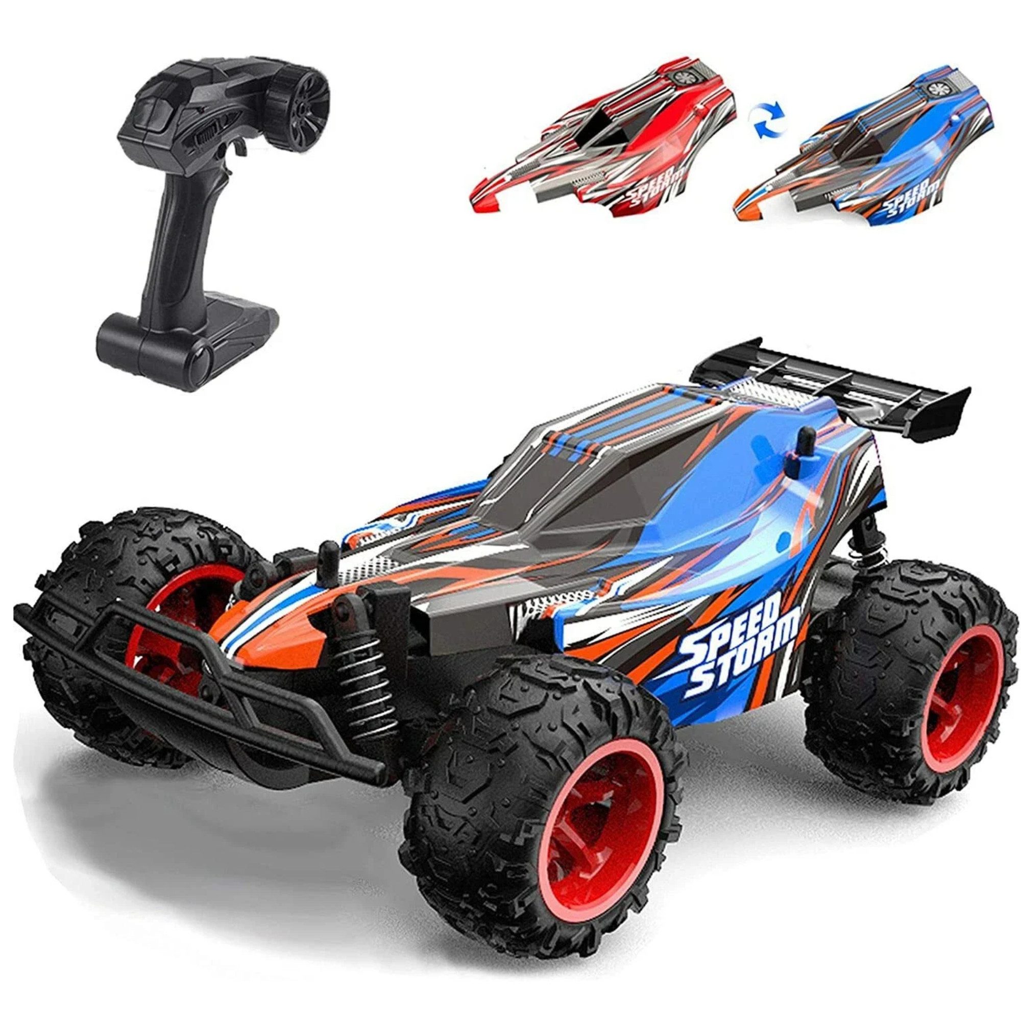 Vivitar RC-Auto 1:22 Ferngesteuertes Auto 2,4 GHz bis 20 km/h, mit 2 x 800mAh Akkus (2WD Offroad Fahrzeug mit unabhängiger Federung, griffige Reifen, für Gras Sand Schotter Asphalt und Gelände, schnelles RC auto), Rennwagen Spielzeug, störungsarme Funksteuerung, Geschenk für kinder