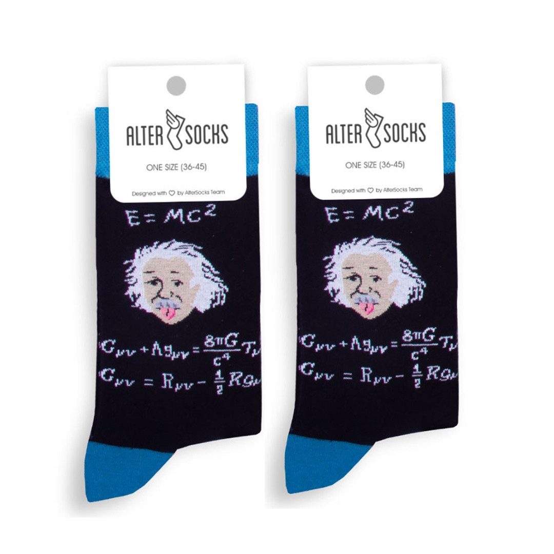 AlterSocks Freizeitsocken Lustige Socken Erfinder Socken Damen & Herren Unisex Größe 36 – 45 (2-Paar)