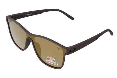 Gamswild Sonnenbrille UV400 GAMSSTYLE Modebrille Cat-Eye TR90 / polarisierte Gläser Unisex Modell WM3032 in braun, grau und silber-grau